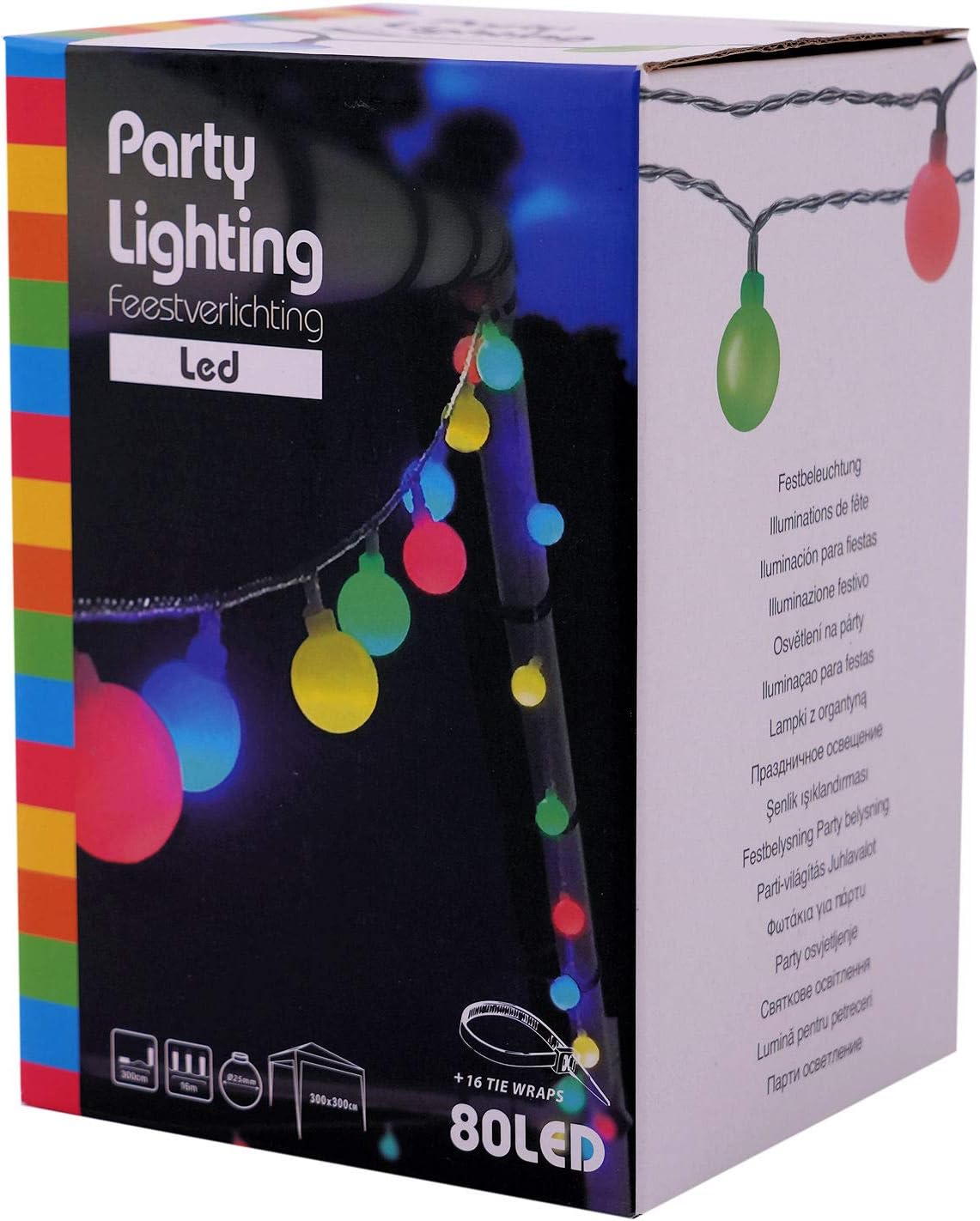 LED Party-Lichterkette, Mehrfarbig