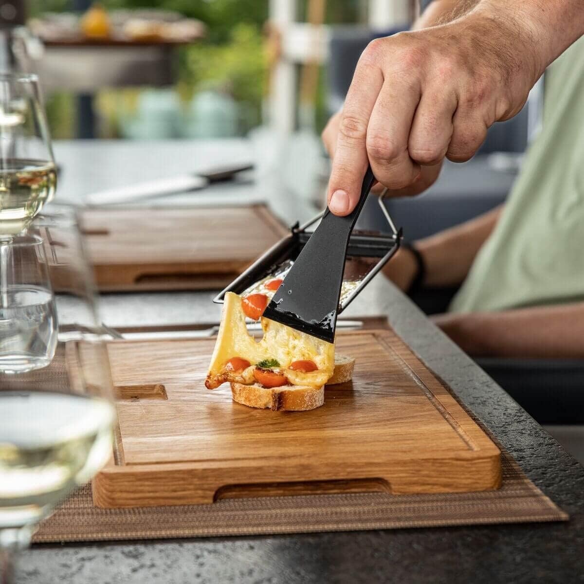Mini-Raclette-Set für 2 Personen mit Teelichtern, Edelstahl