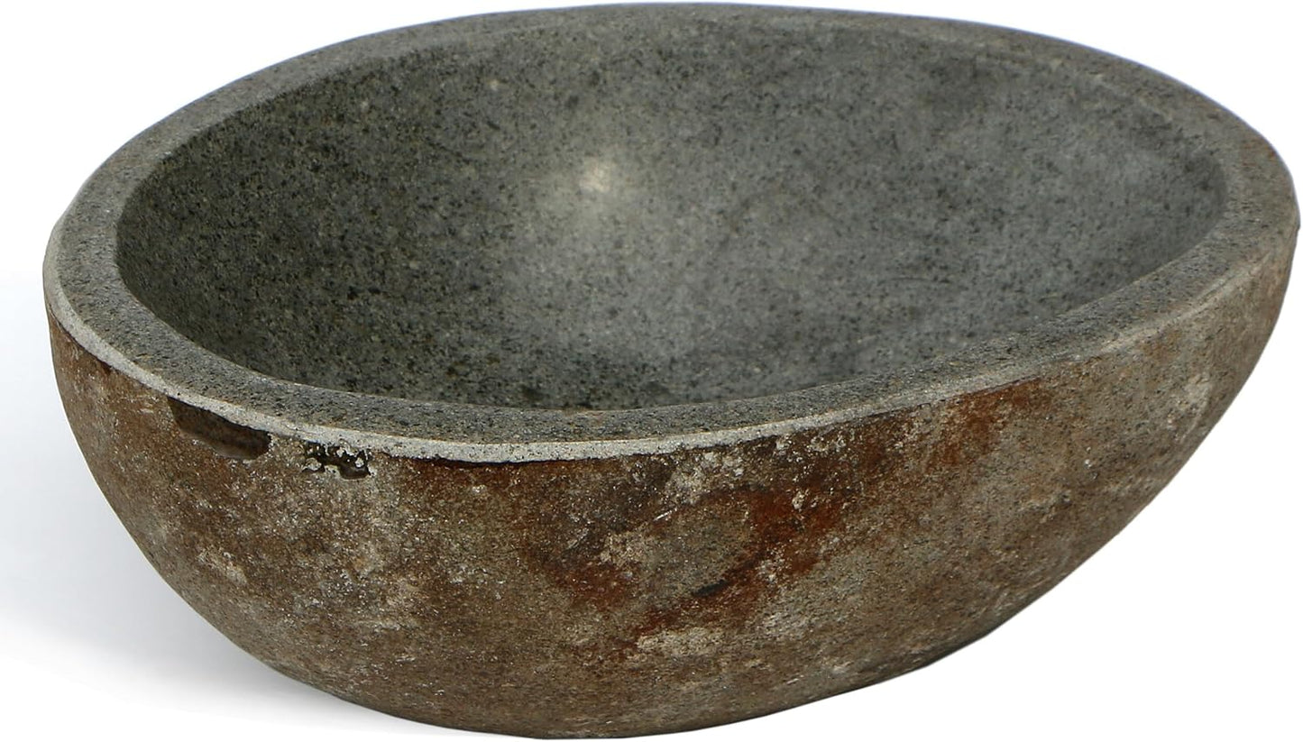 Vogeltränke aus Flussstein, frostsicher