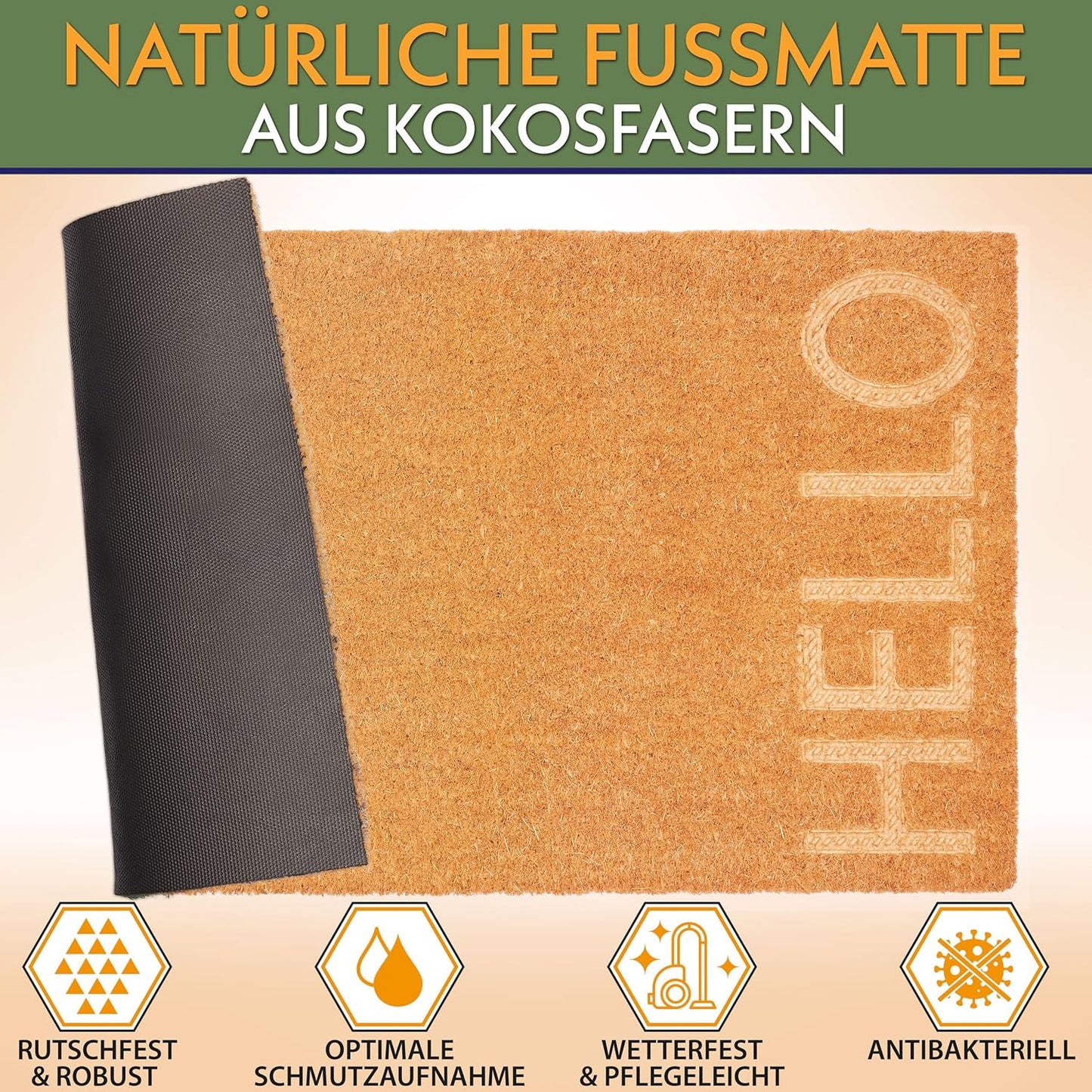 Antirutsch Fussmatte, Hello