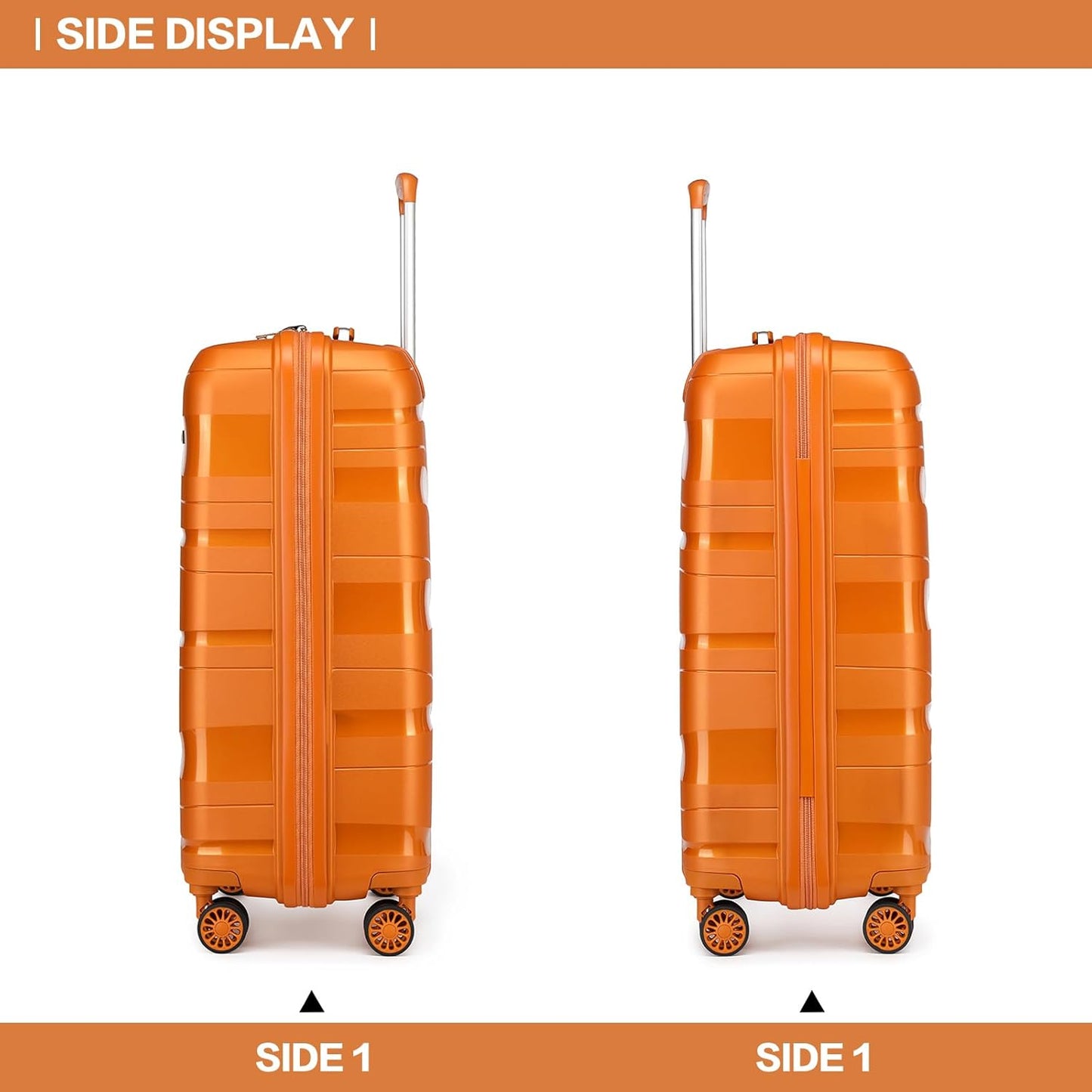 Handgepäckkoffer mit TSA-Schloss, Orange Handgepäck Koffer