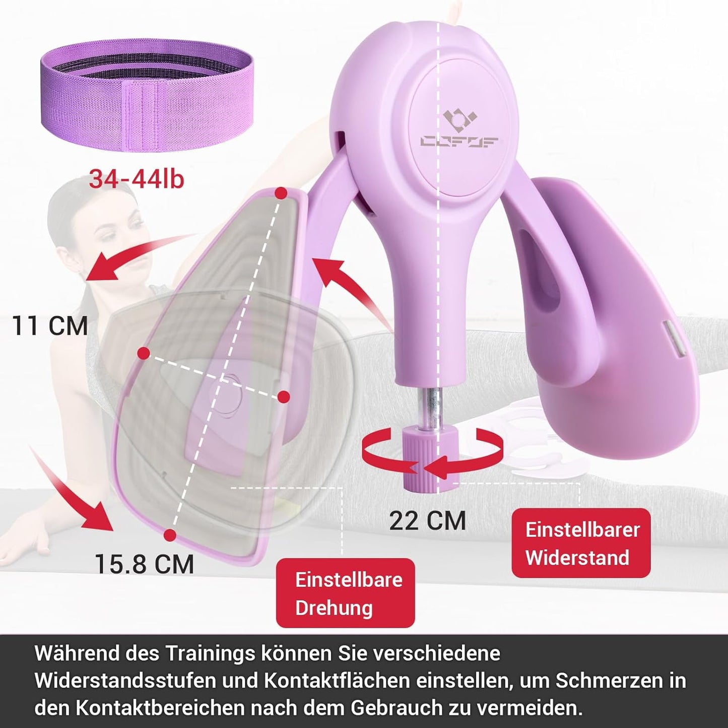 Beckenboden- und Oberschenkeltrainer, Purple