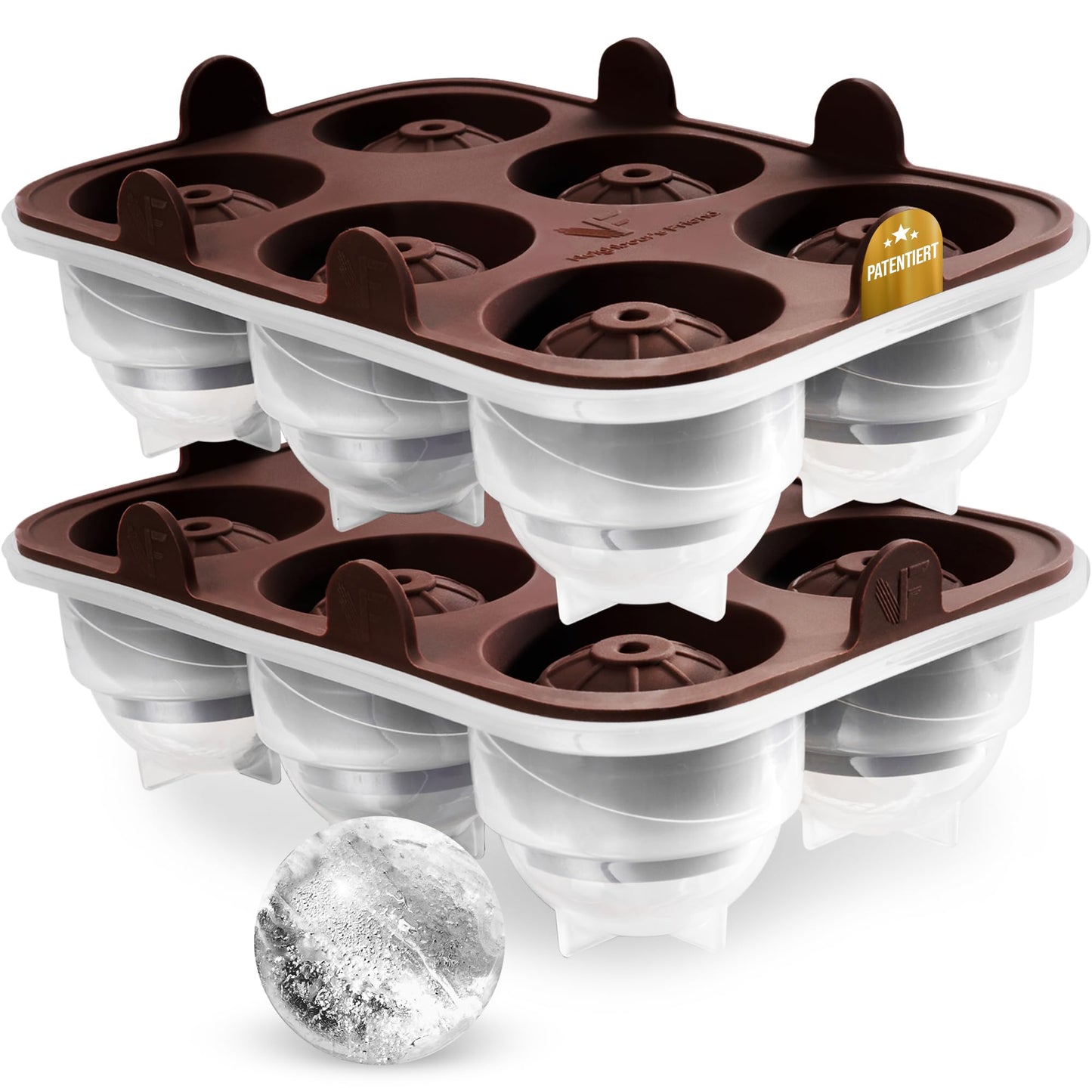 Runde Eiswürfelformen, B - 2x Eiskugelform