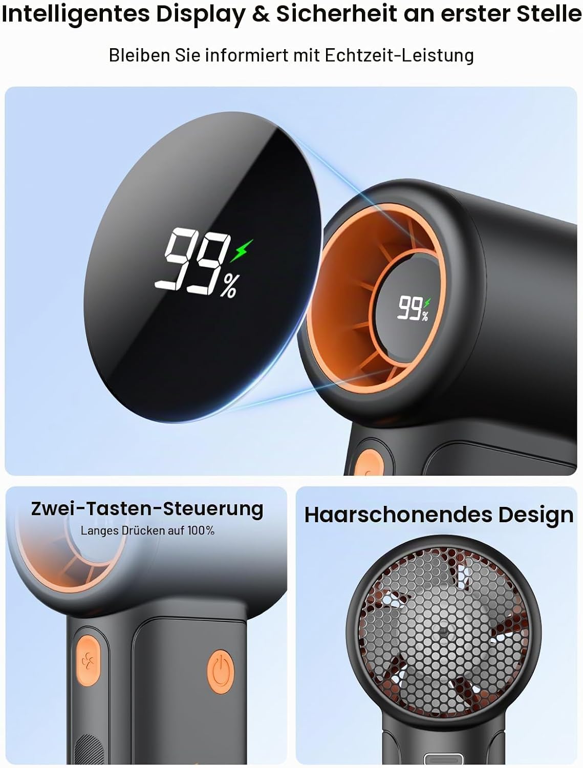 Handventilator, Schwarz