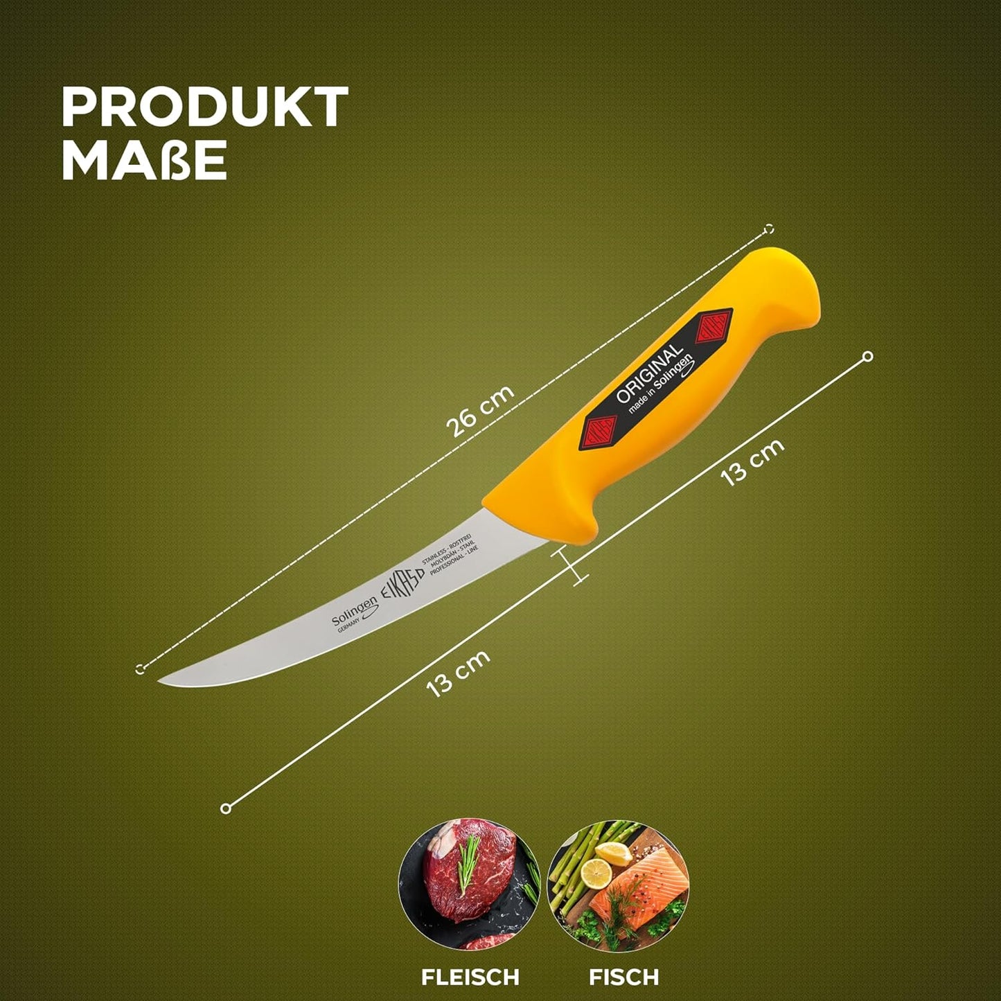 Ausbeinmesser, 13 cm steif