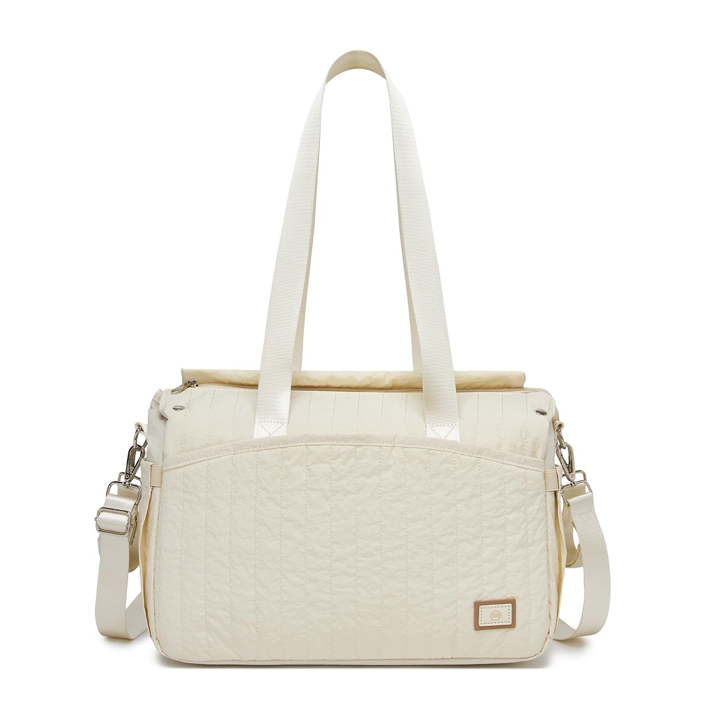 Multifunktionale Wickeltasche mit Kinderwagenhaken, Beige
