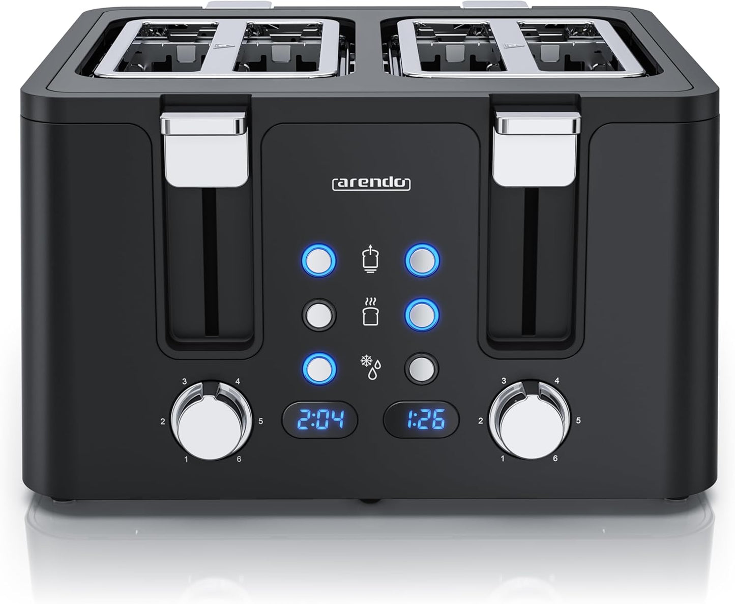 Toaster Manana X2 für 4 Scheiben, A: Schwarz