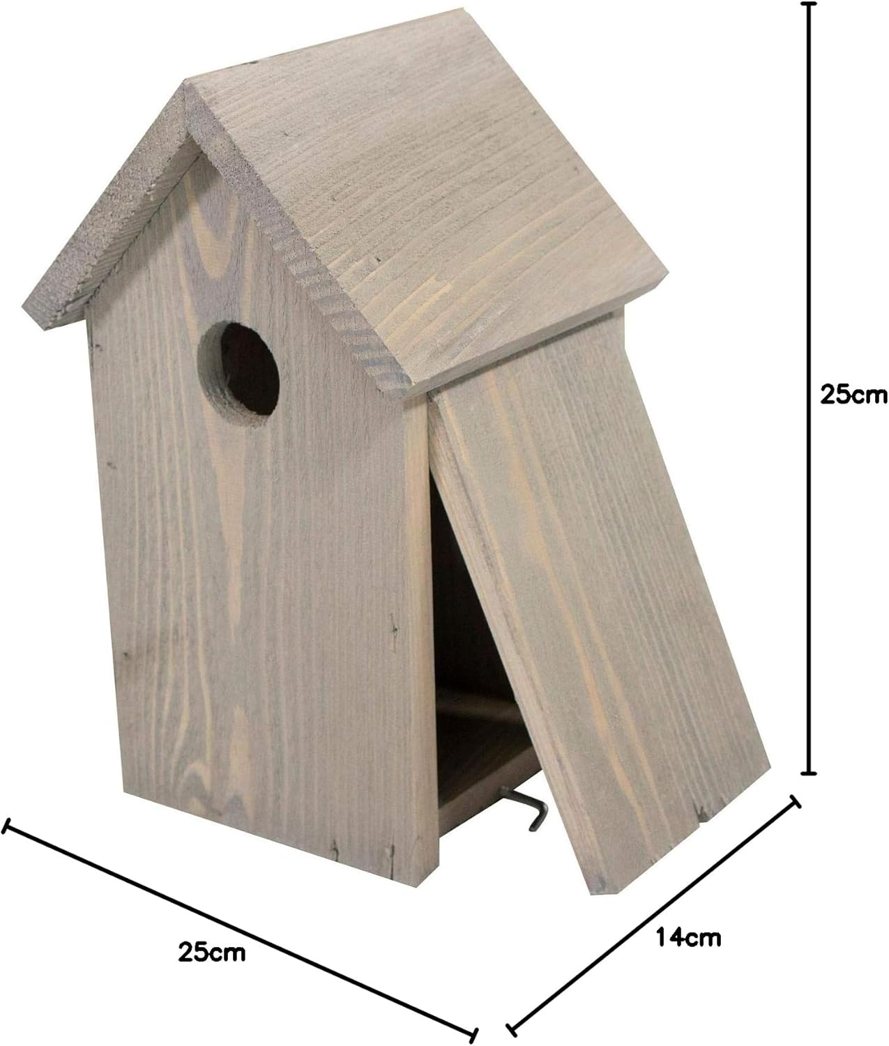 Wetterfester Vogelnistkasten 3er-Set, 3 Stück Grau