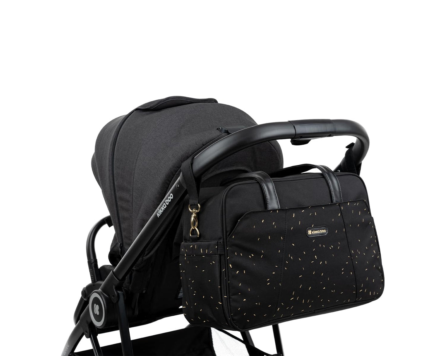 Wickeltasche Chelsea mit Wickelunterlage, Schwarz Gemustert