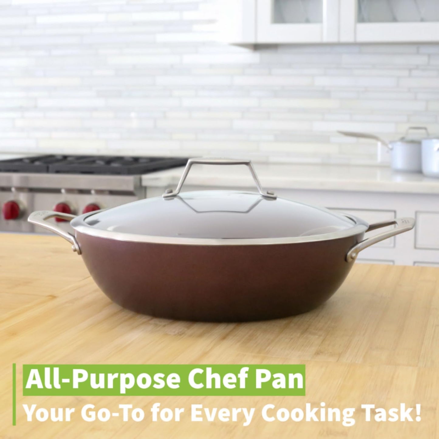 Antihaft-Allzweck-Kochpfanne mit Deckel 30,5 cm, 12" Chef Pan