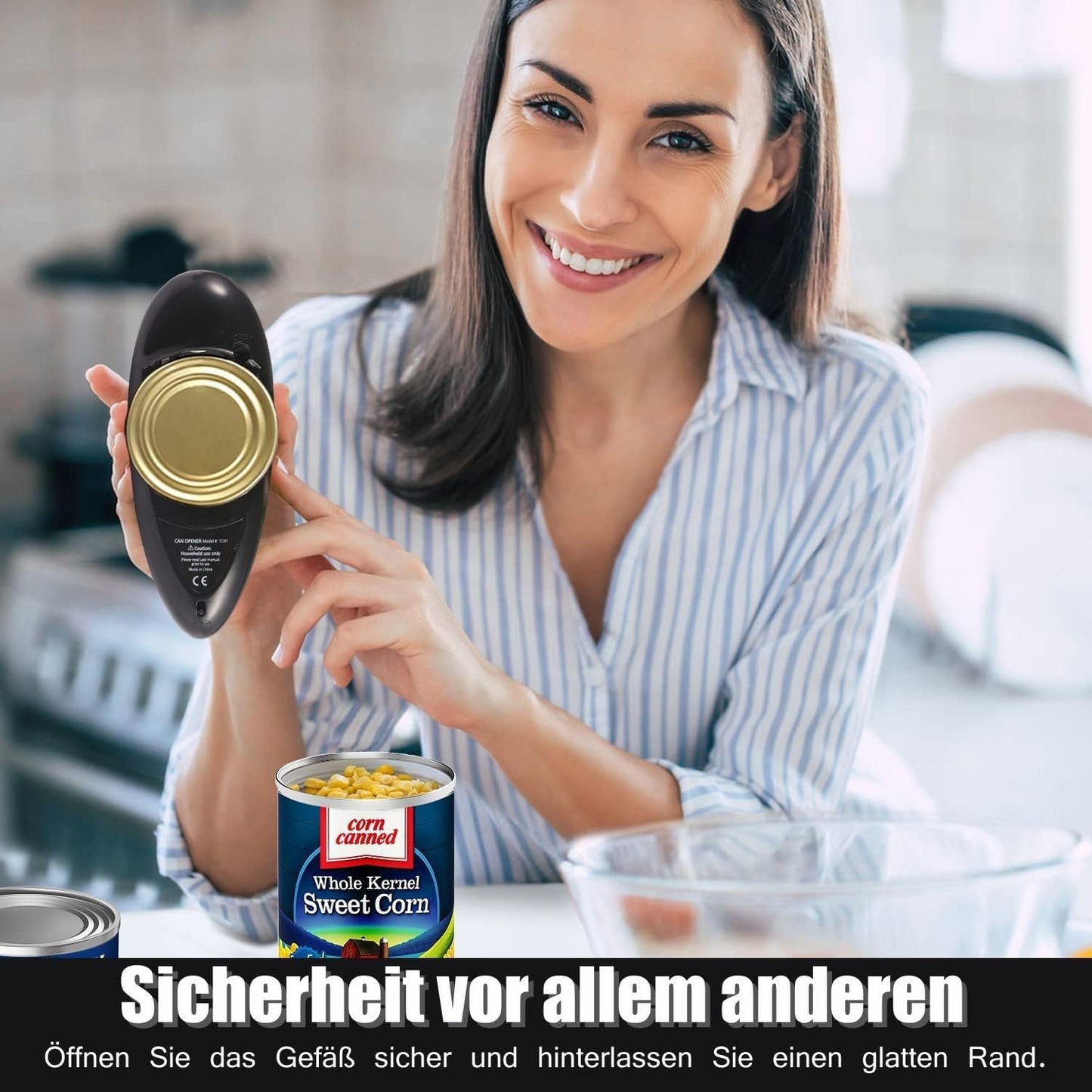 Elektrischer Dosenöffner KC08, Schwarz