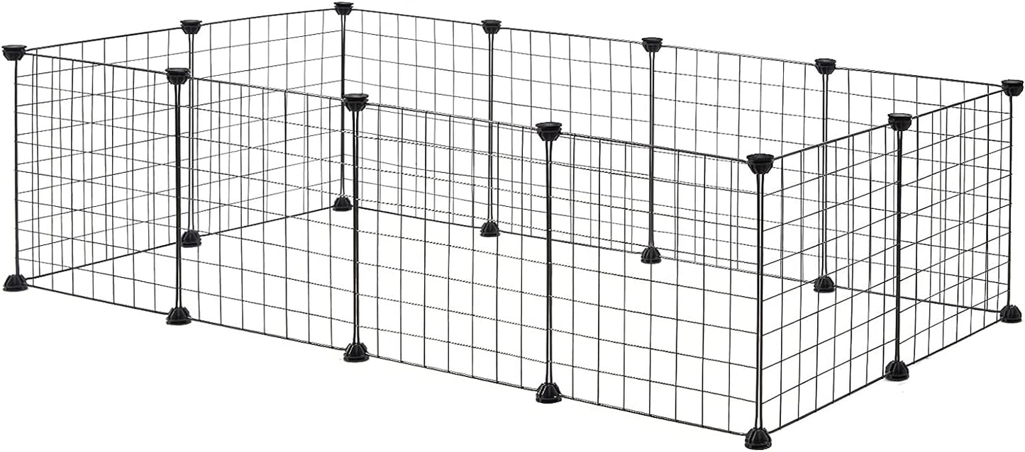 Freilaufgehege 0002WL, Schwarz 142B x 36H x 72T cm