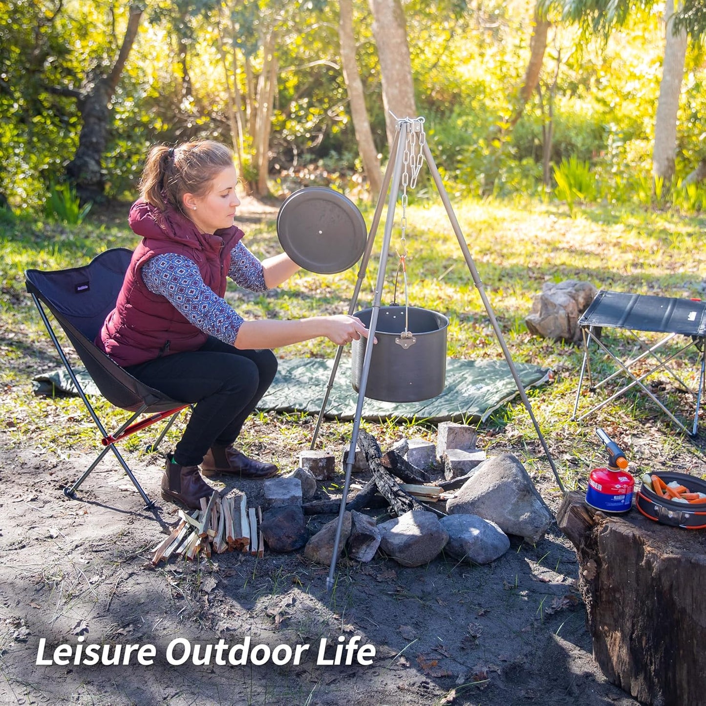 Camping-Suppentopf, Grau 10l
