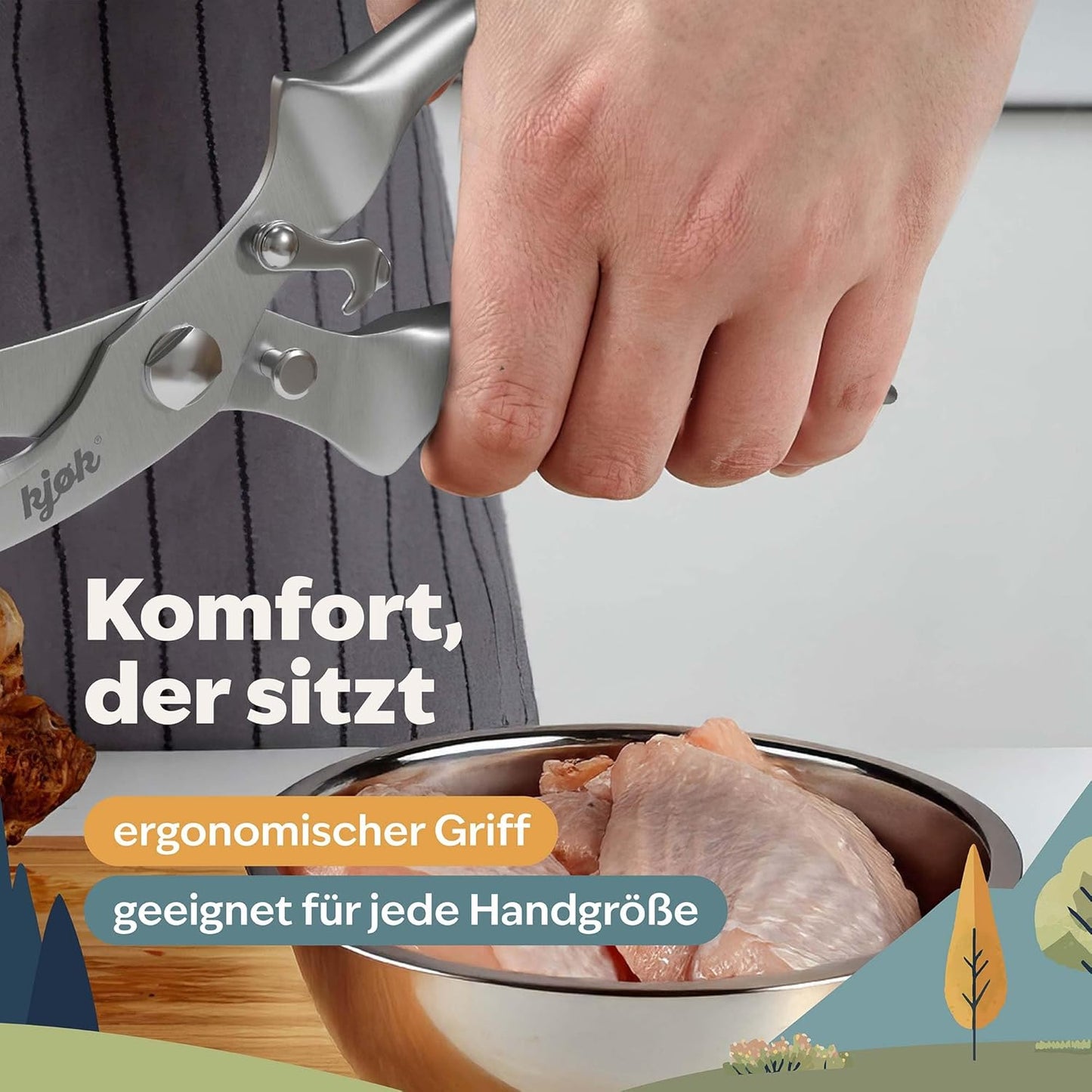 Geflügelschere, Edelstahl