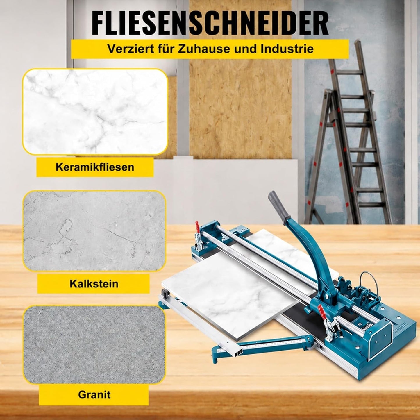 Manueller Fliesenschneider für Boden- und Wandfliesen