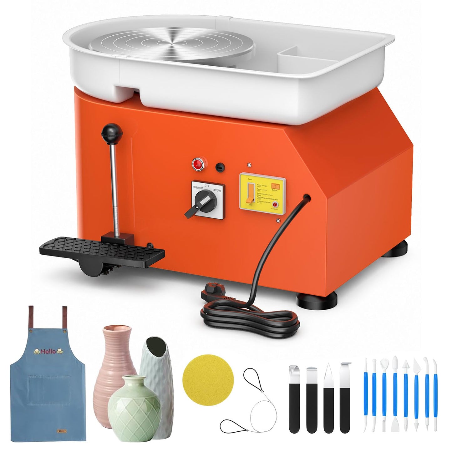 Elektrische Töpferdrehmaschine mit Zubehör-Set
