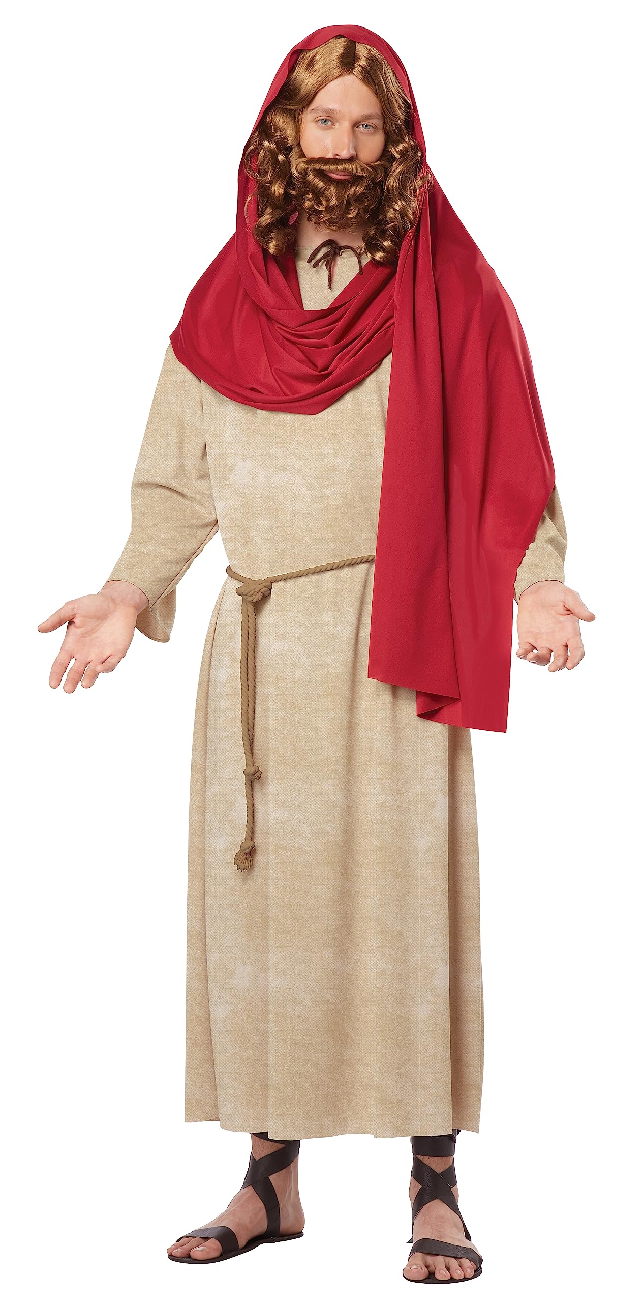 Erwachsenenkostüm Jesus Christus, M Tan/Rot