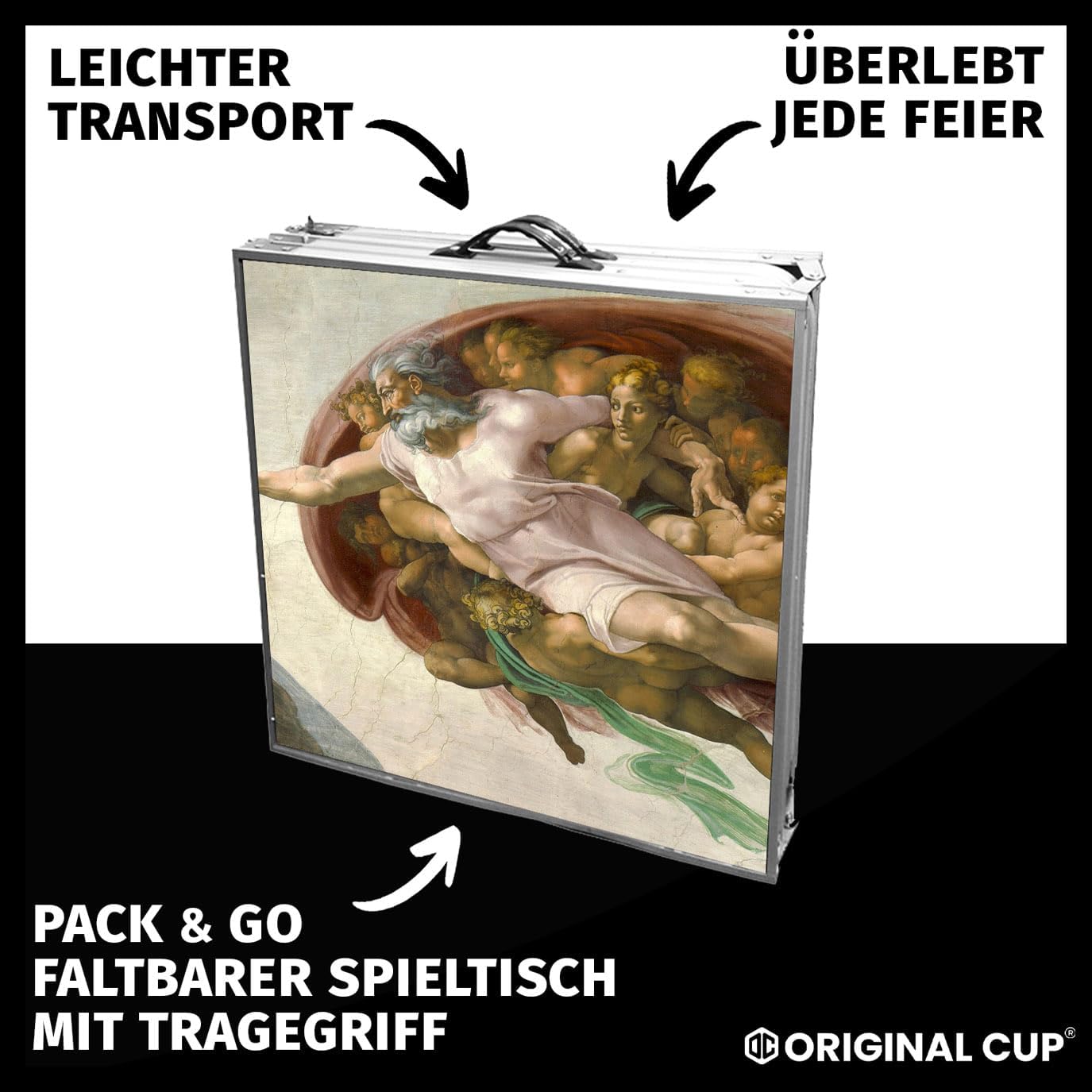 Bierpong Tisch-Set mit Bechern und Bällen, Table + 120 Cups + 6 Balls
