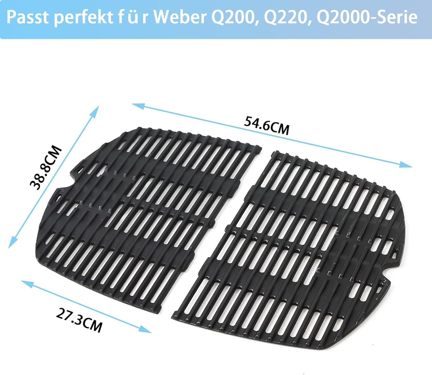 Grillrost-Set für Weber Q200-Serie, Grillrost für Weber Q200