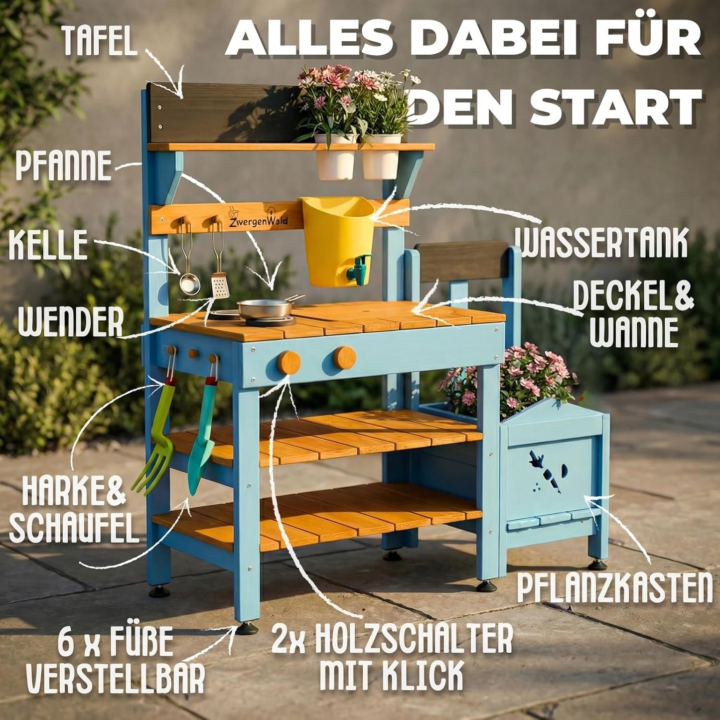 Outdoor Matschküche, Holz