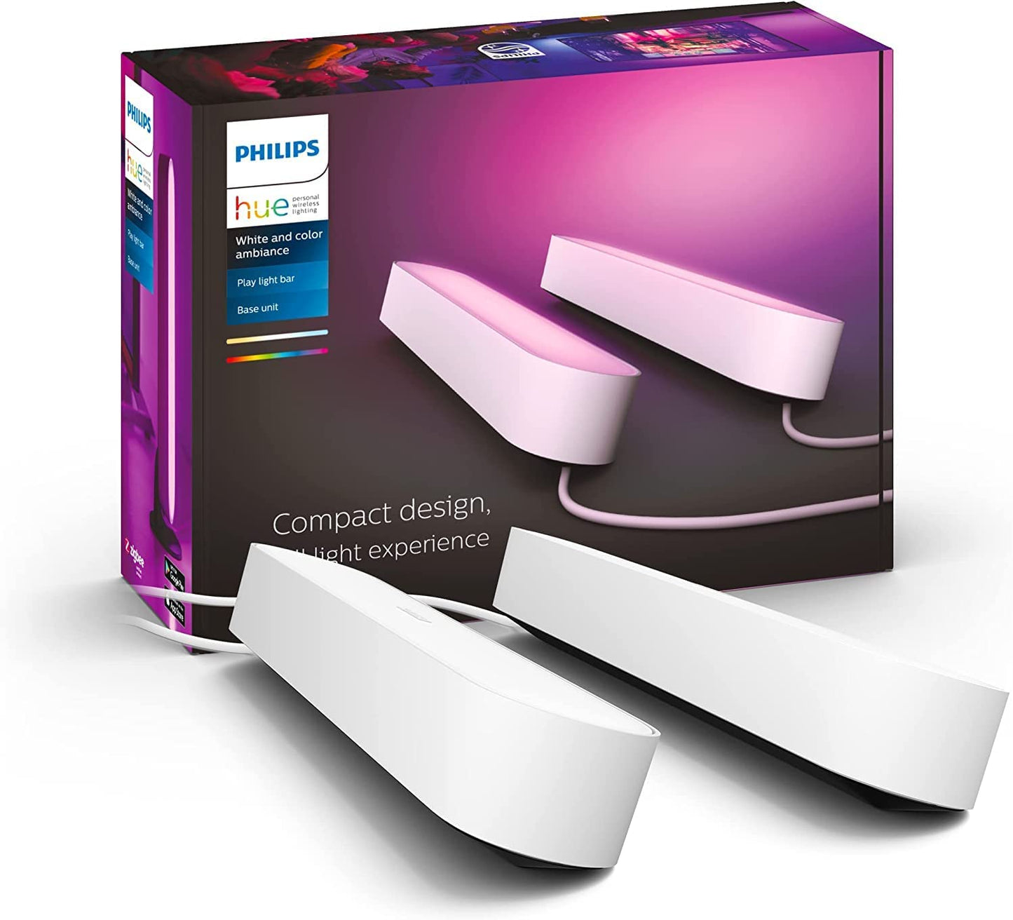 White & Color Ambiance Play Lightbar, LED-Leuchte, 2er Pack Wit