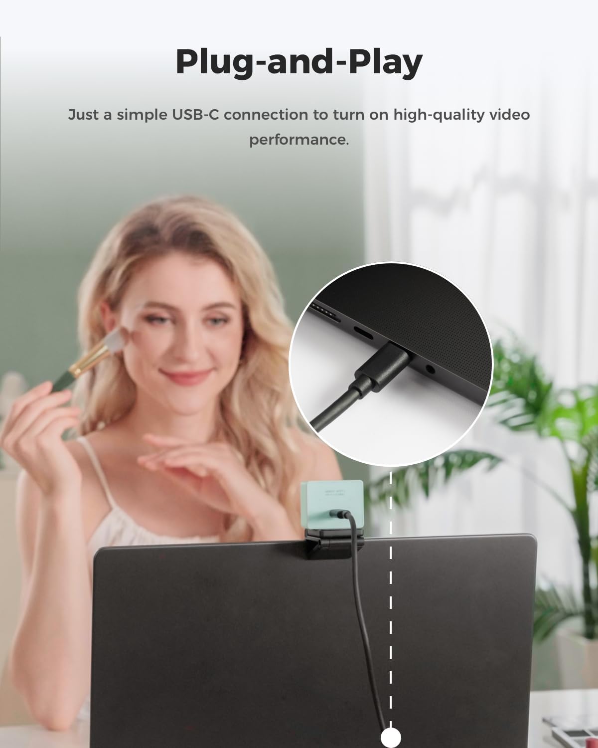 Meet 2 4K Webcam mit KI Framing & Autofokus, Aurora Green