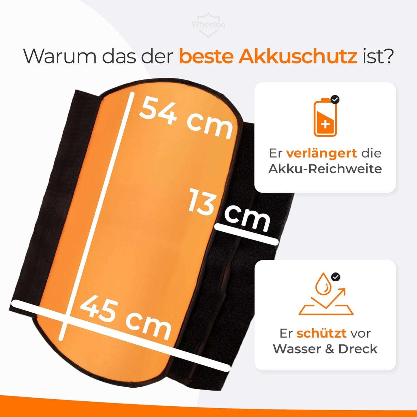 E-Bike Akku Schutzhülle für integrierte Akkus, ohne Reissverschluss