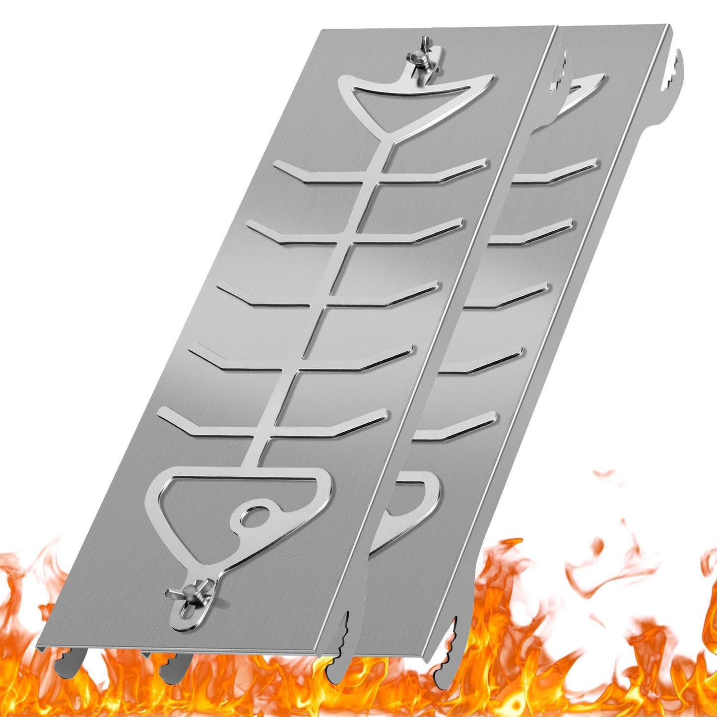2er-Set Flammlachshalter für Feuerschalen, 51cm*11.5cm（2Pack）
