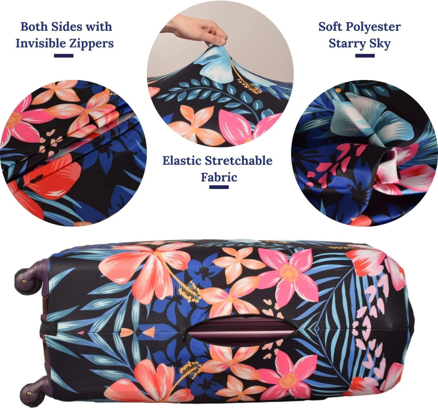 XL-Kofferhülle, Blume XL: 29-30 Zoll Gepäck