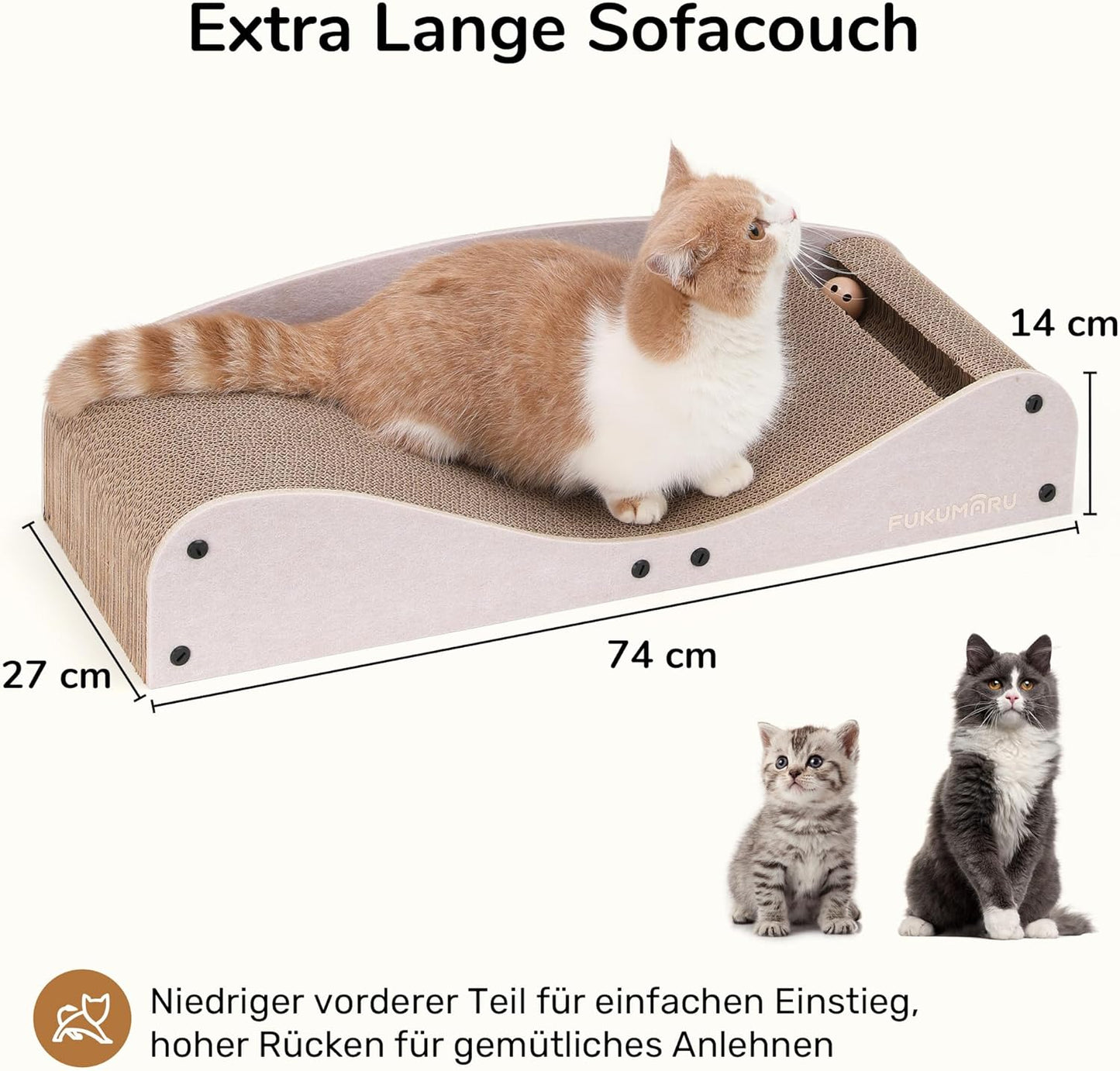 Katzenkratzbrett mit Ball, Kamel