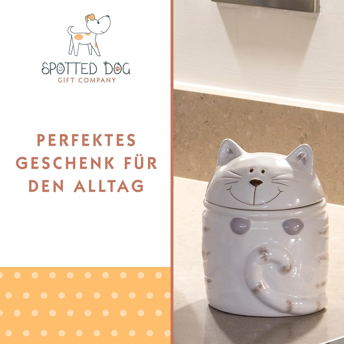 Vorratsdosen mit Katzenmotiv, 2-teilig