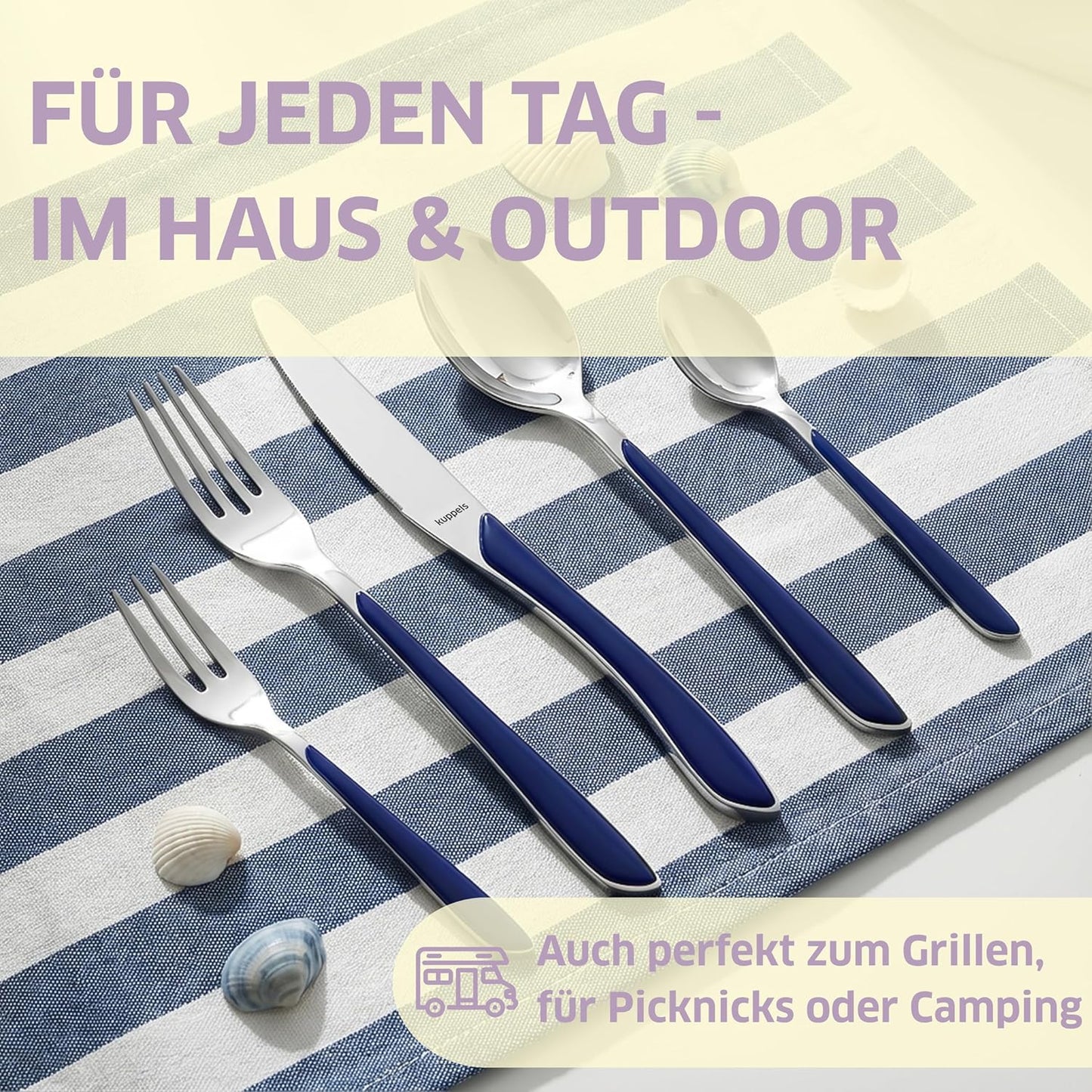 PRISMA Besteckset 44-teilig, 24-teilig Indigoblau | 44-teilig