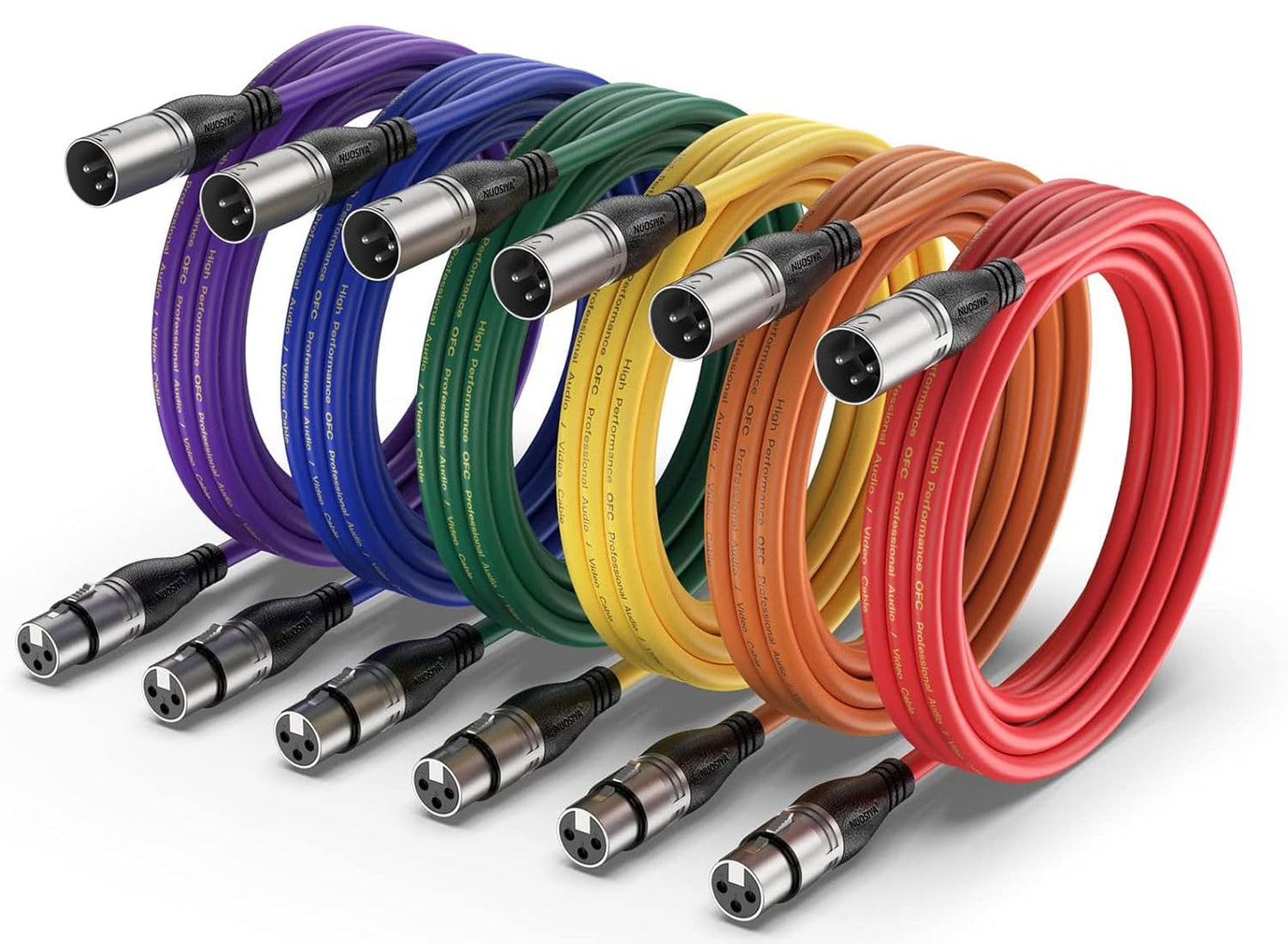XLR Mikrofon-Splitterkabel-Set (3m, 6 Stück), 3M/6Pack