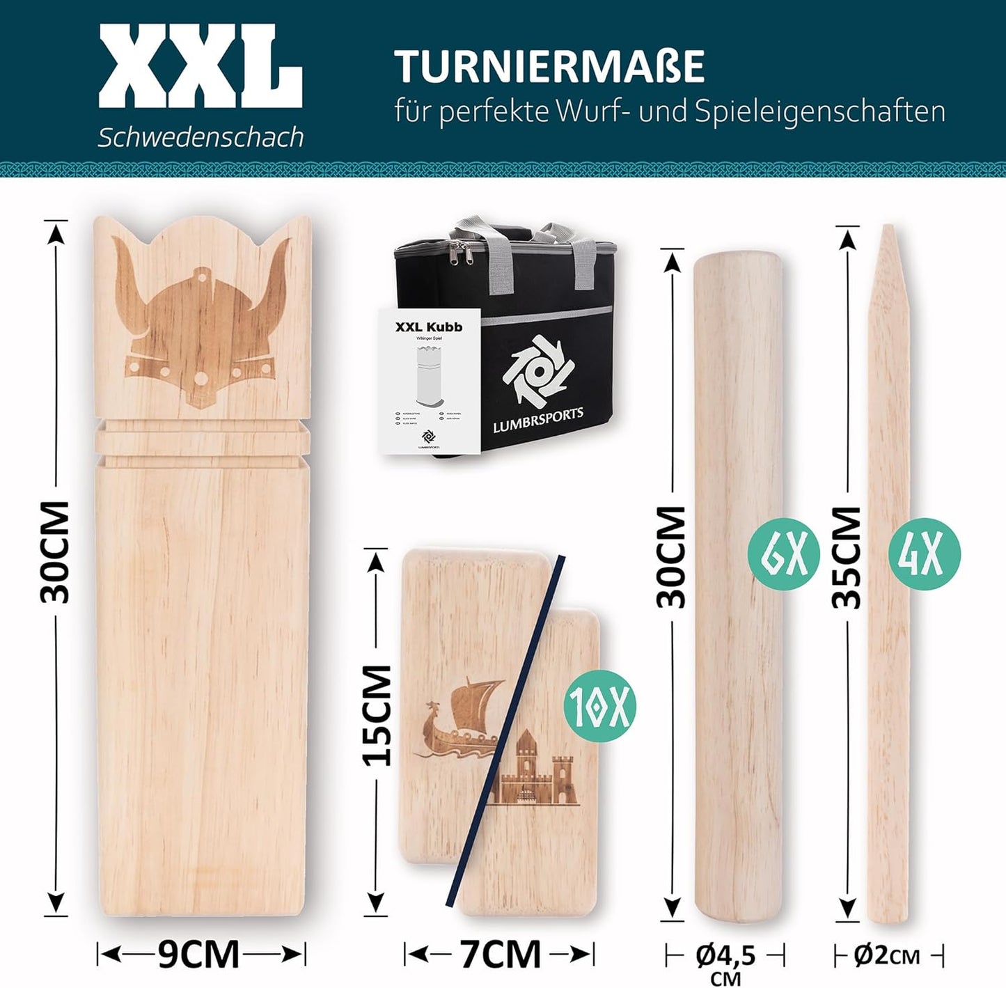 Kubb mit Tragetasche