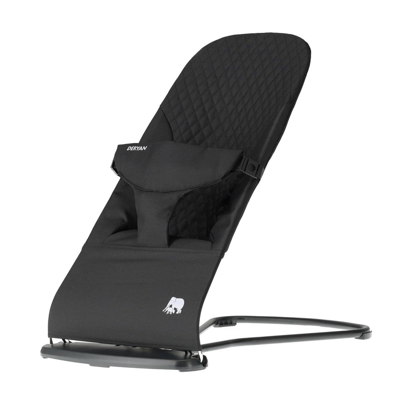 Ergonomische Babywippe Buddy, verstellbar & klappbar, Schwarz