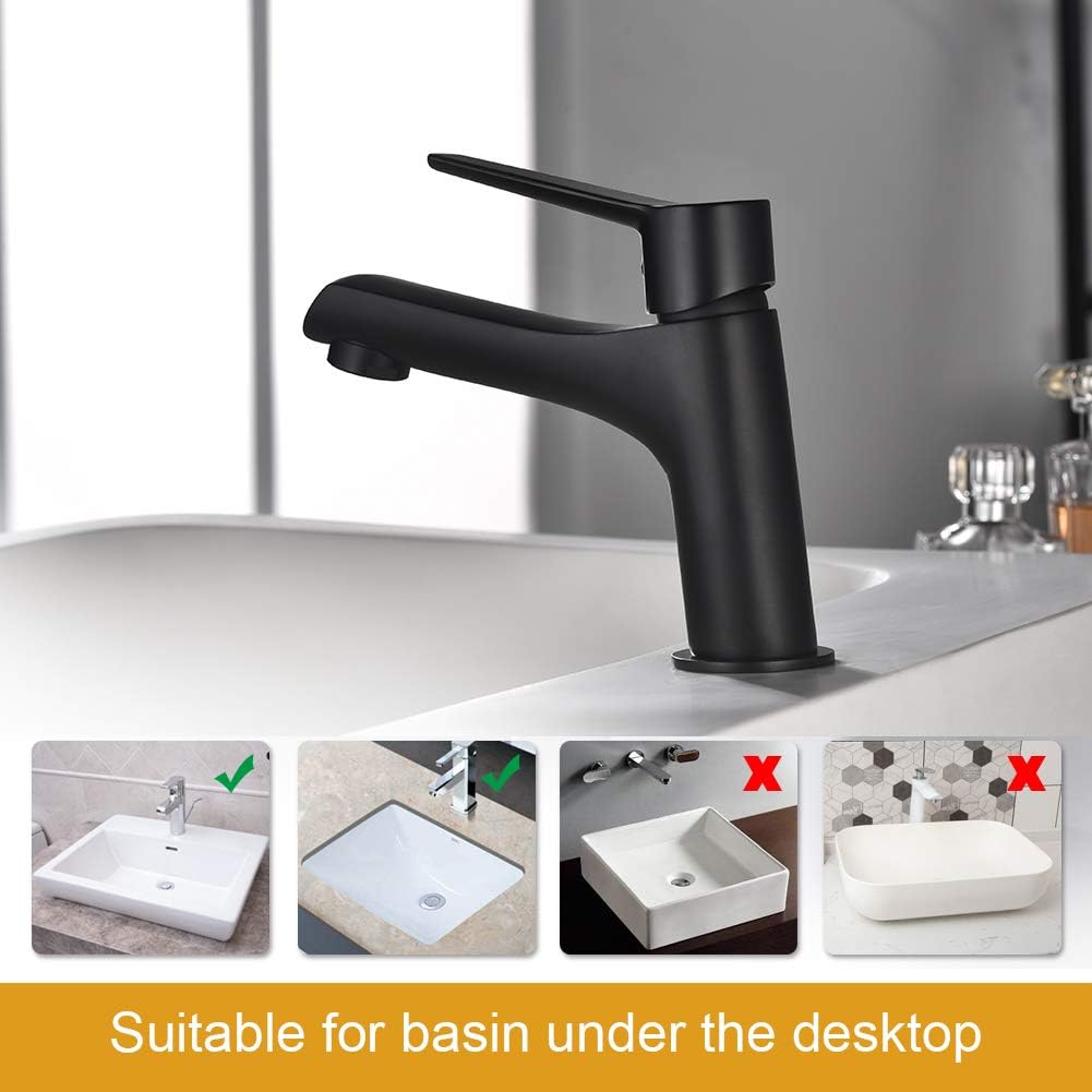 Waschtischarmatur M11026B, Schwarz Wasserhahn