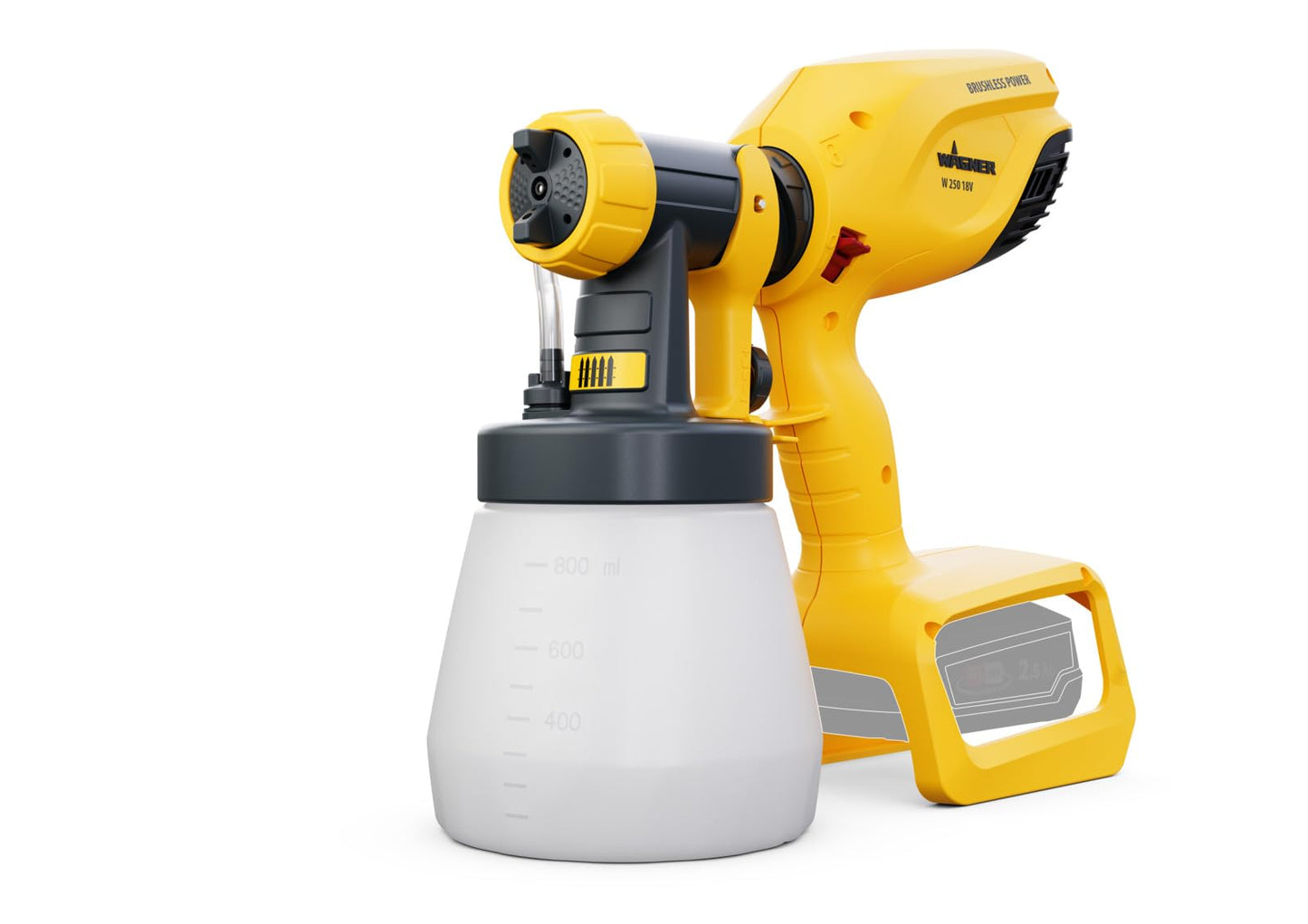 W250 18V Akku-Farbsprühpistole 18 V Fördermenge (max.) 250 ml/min, W 250 (kabellos)