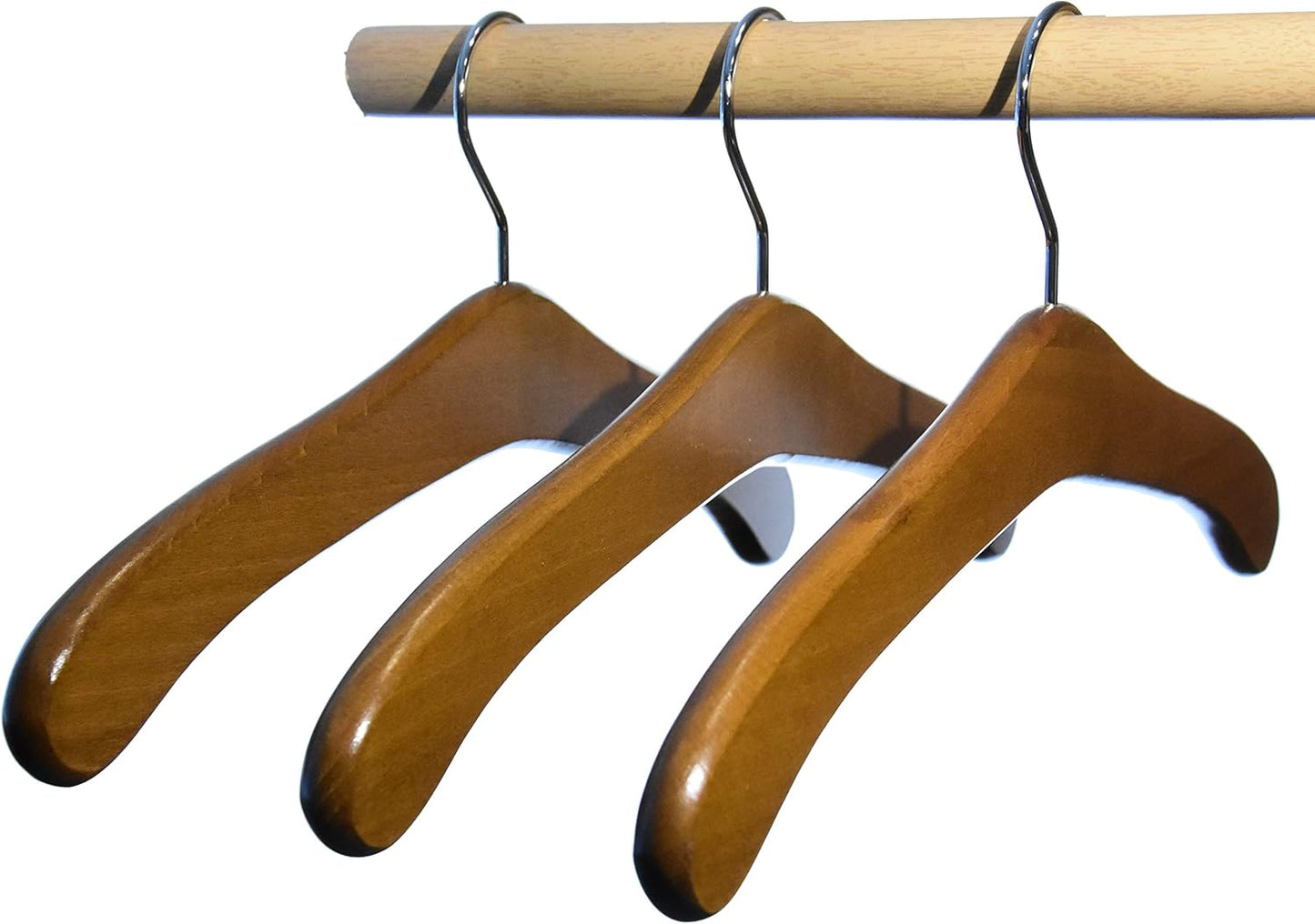 5 x Kleiderbügel, Eiche Gebeizt
