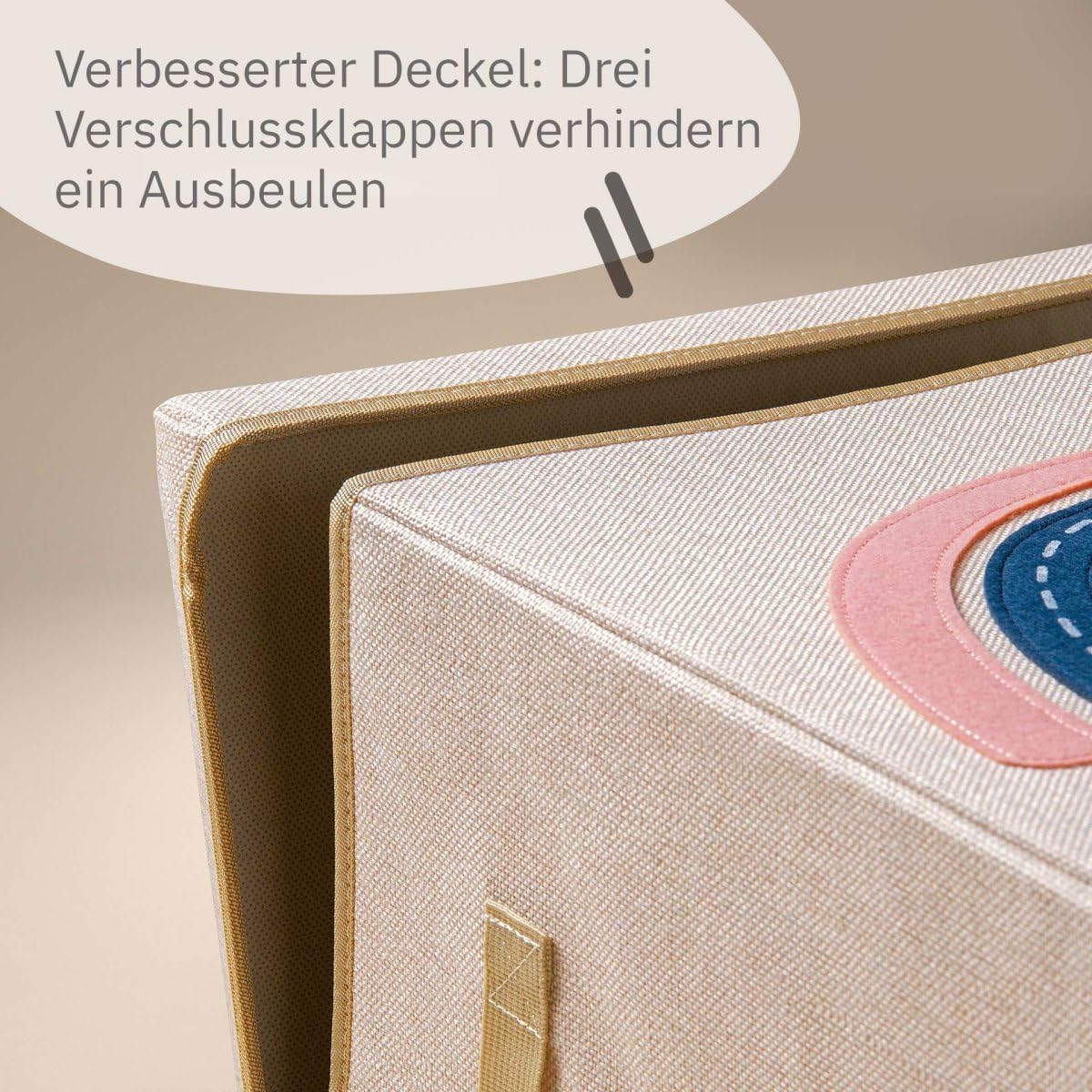 Spielzeug-Aufbewahrungsbox mit Deckel, Regenbogen