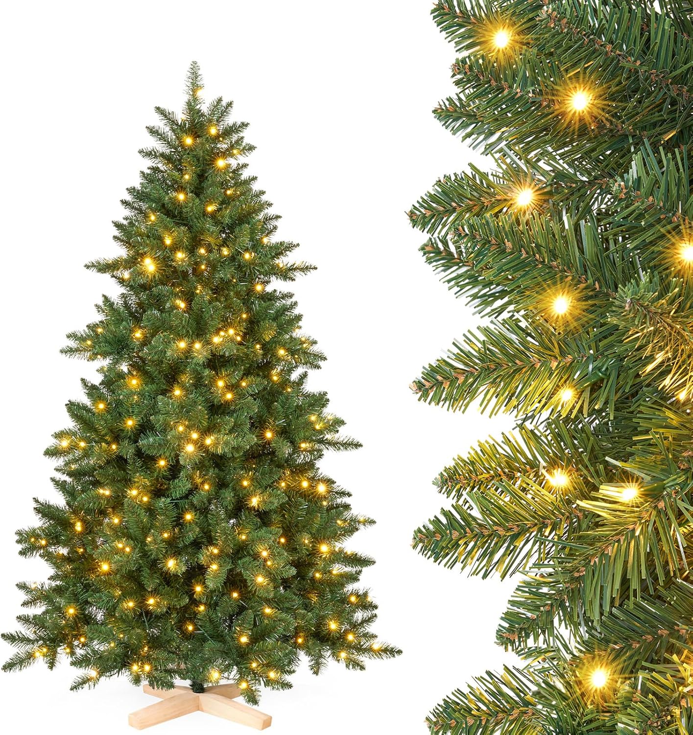 Künstlicher Weihnachtsbaum mit 240 LEDs, 180cm