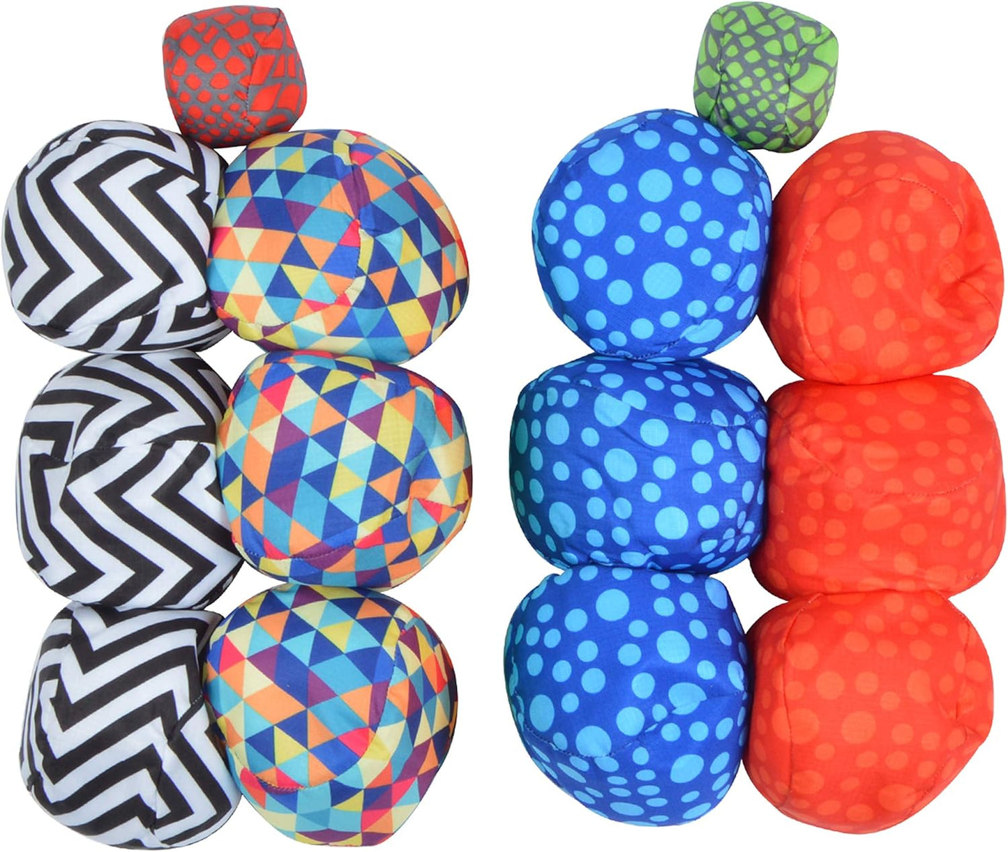 Extrem Boule Set für Outdoor Spiele 2er Set, Family Pack - Dots + Ziczac