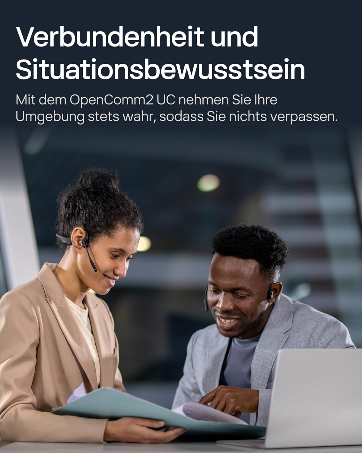 OpenComm2 UC Knochenschall-Headset, USB-A-Adapter (USB-C Laden)
