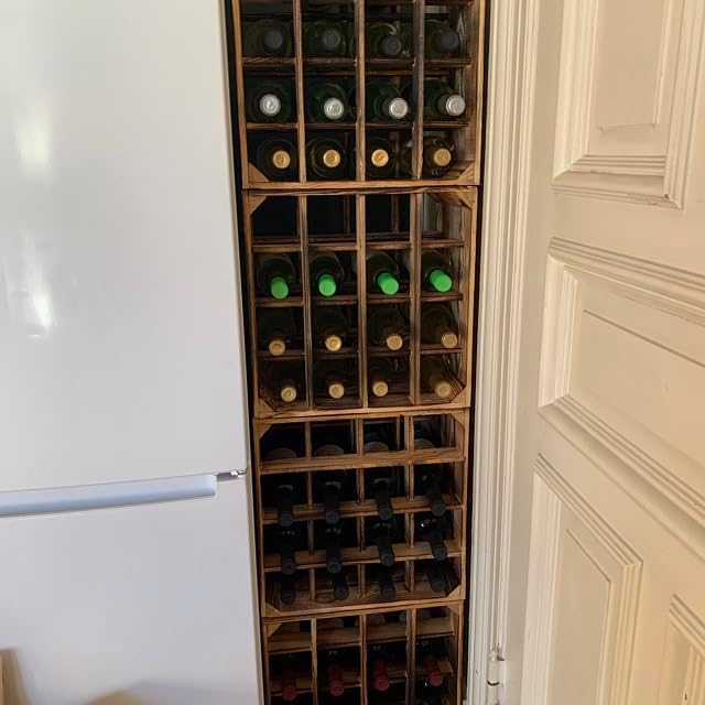 Weinregal für 16 Flaschen, 1er set 16er geflammt