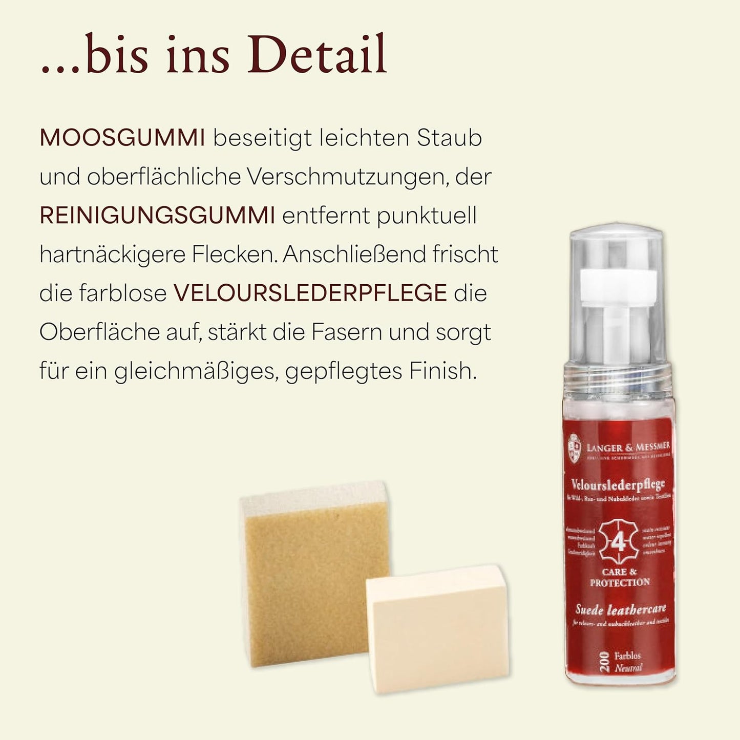 6-teiliges Schuhpflege-Set, inkl. 6-teiligem Velours Pflegeset