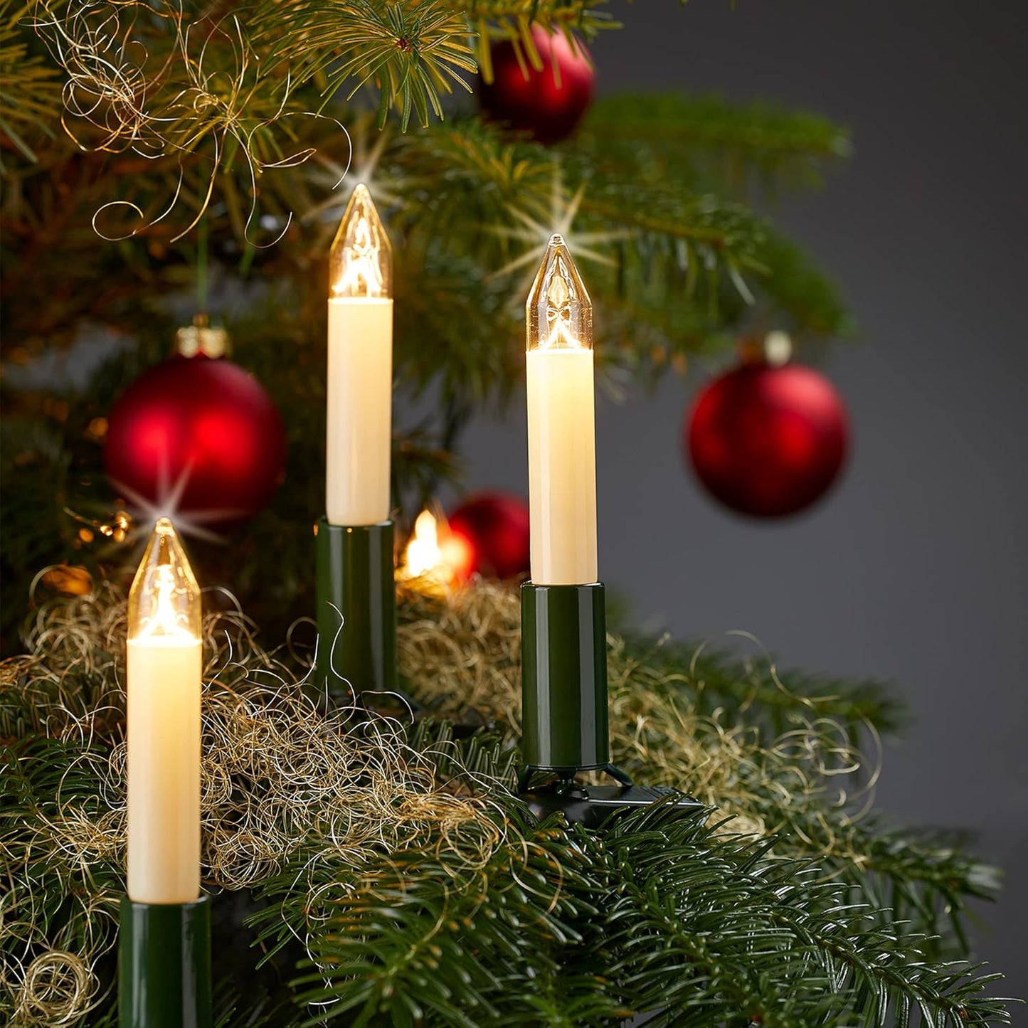 Lichterkette für den Weihnachtsbaum (30 Lichter, 20m), 30 Lichter / beleuchtet 2030 cm Weiss