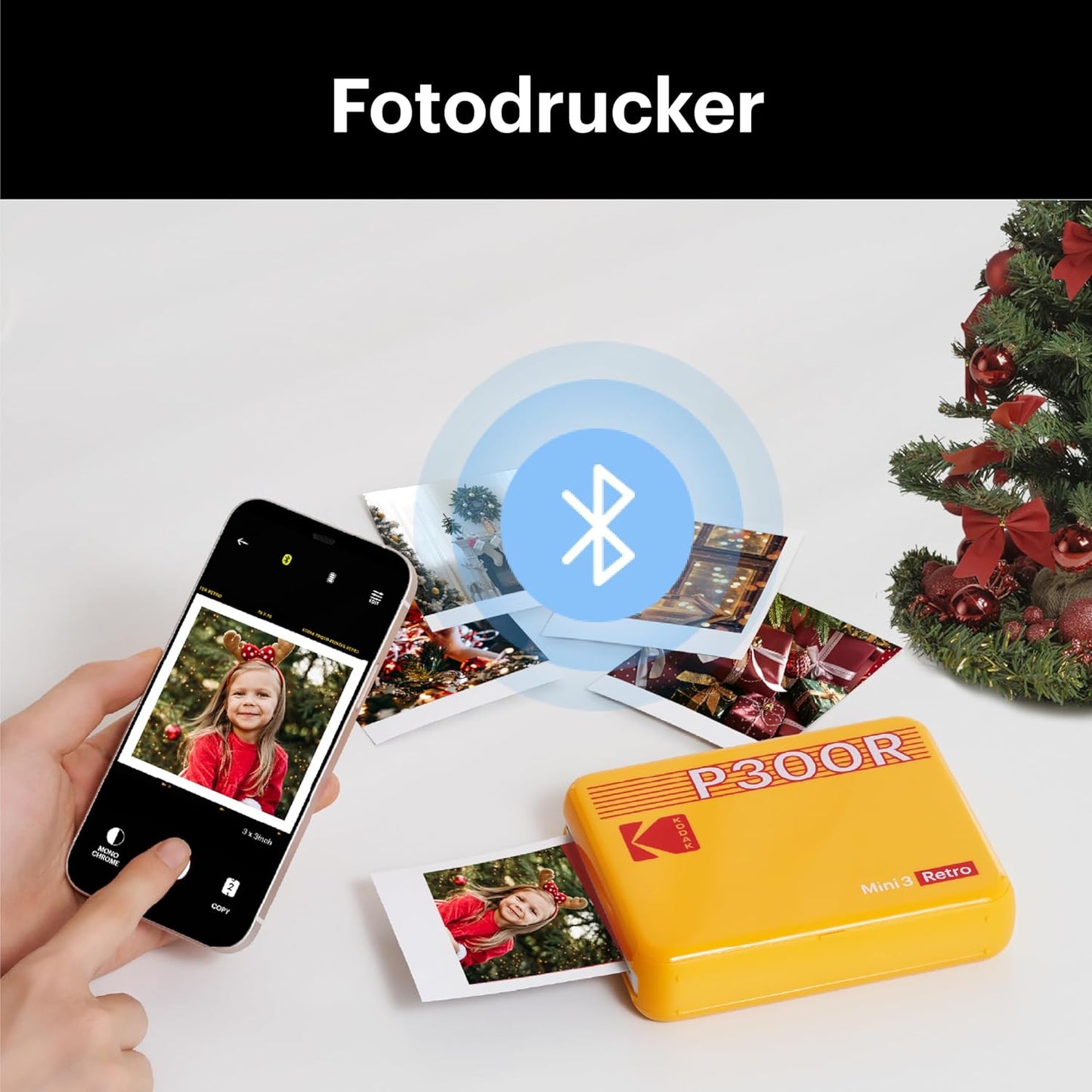 Mobiler Fotodrucker Mini 3 Retro, s / Weiss