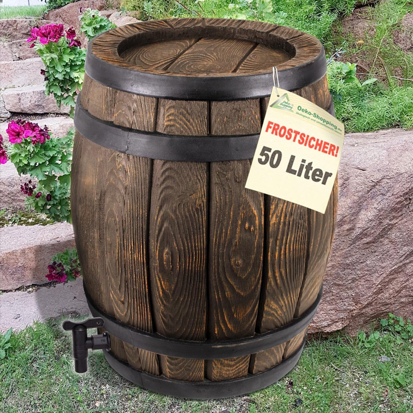 Regenwassertonne Eichenfass, 50L