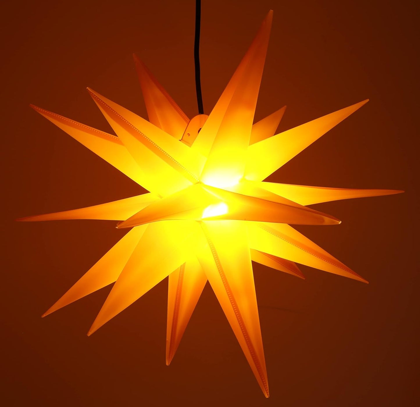 3D-Faltstern mit LED-Leuchtmittel, Ø 35 Cm 4xaa Gelb