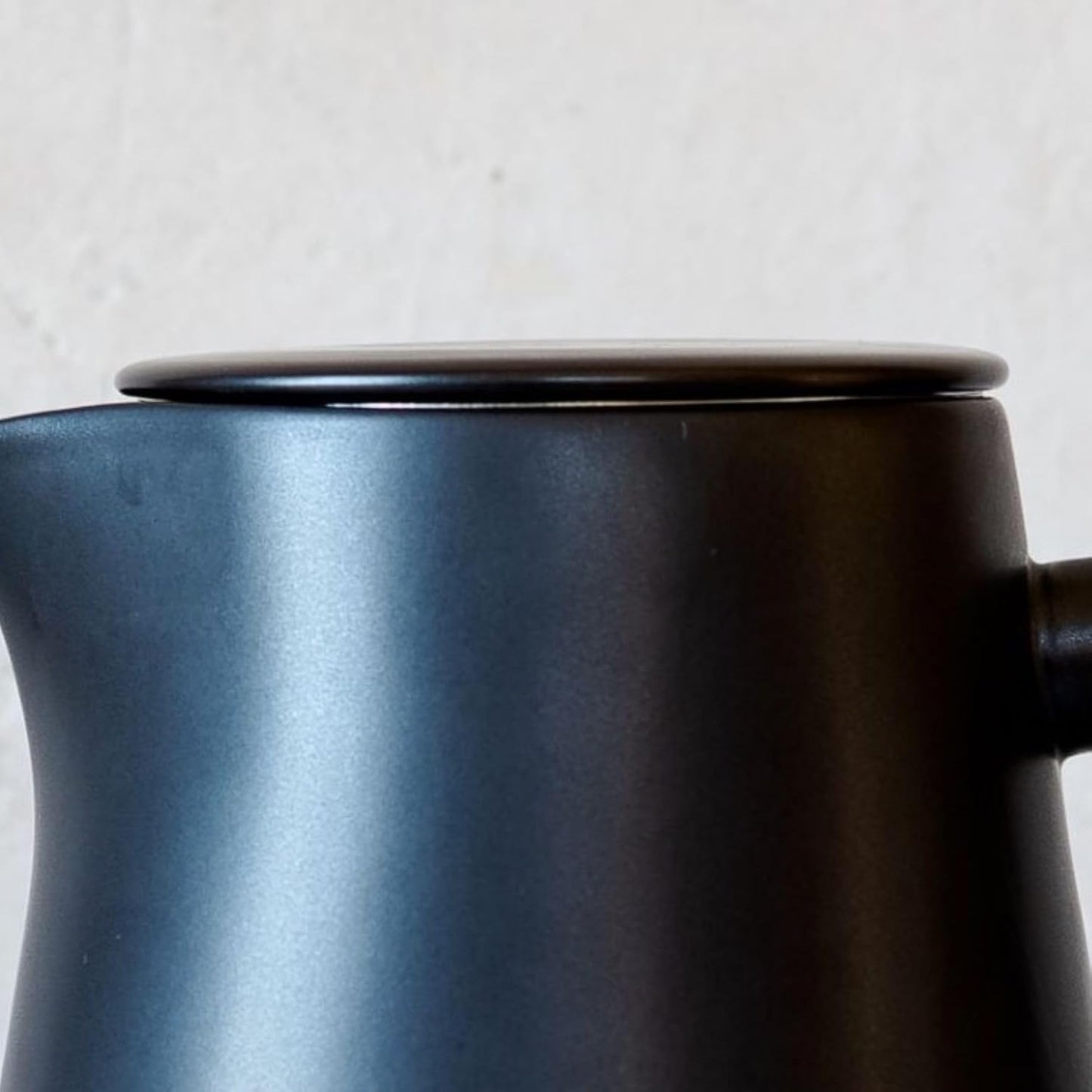 Porzellan Kaffeekanne mit Edelstahlfilter, Matt Black 0,8 Liter