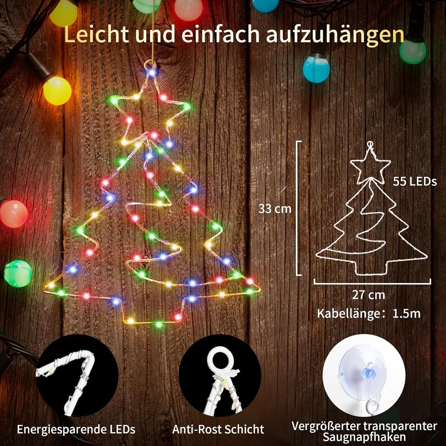 3er Set Weihnachtsbäume